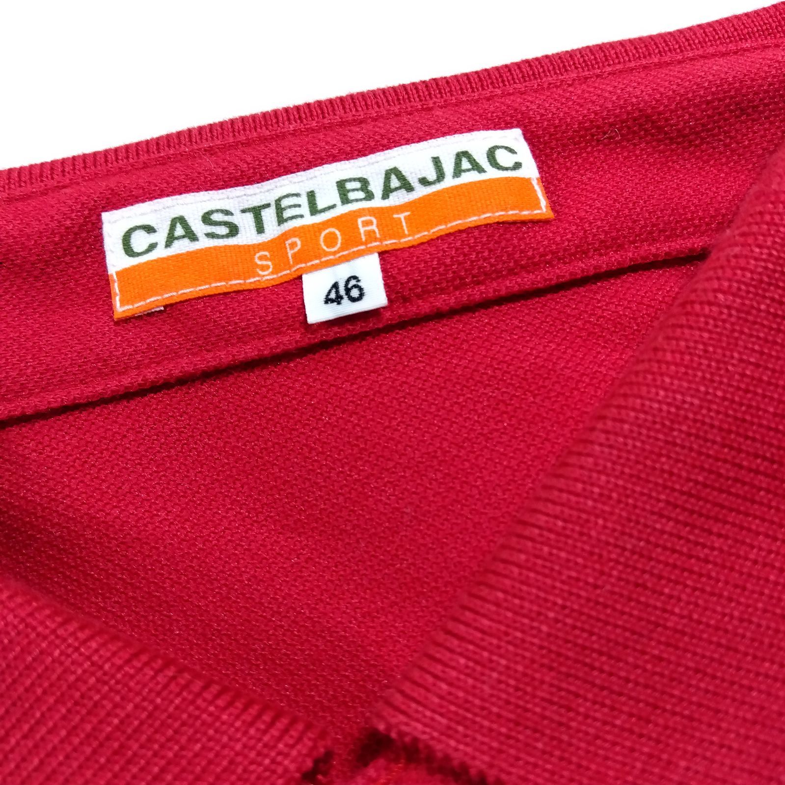 CASTELBAJAC カステルバジャック 半袖 ポロシャツ ロゴ刺繍 レッド