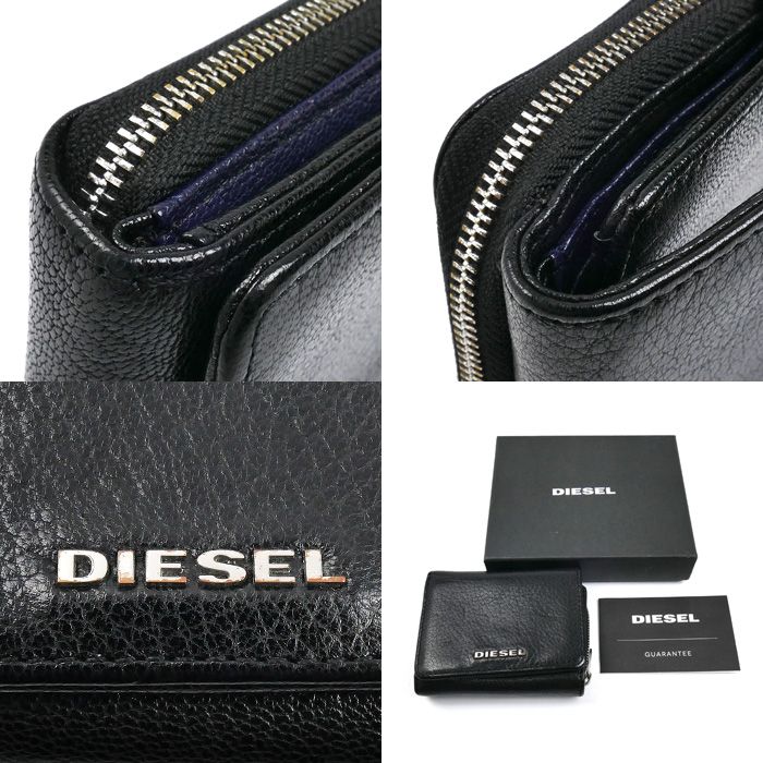 DIESEL ディーゼル 三つ折り財布 ブラック ネイビー X06639 P3043 