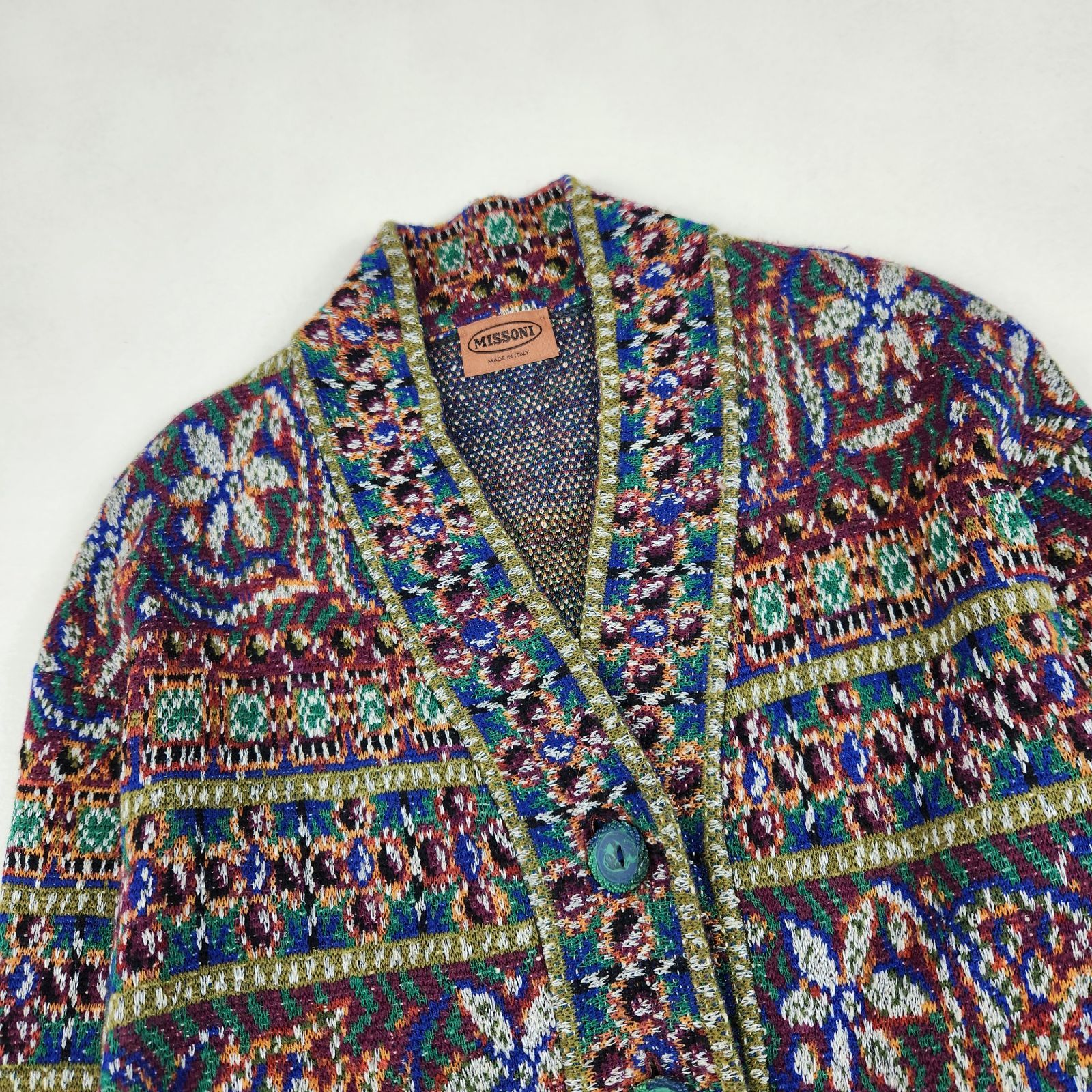 美品 MISSONI ロングコート ニット 総柄 オレンジタグ マルチ 美品 MISSONI ロングコート ニット 総柄 オレンジタグ マルチ