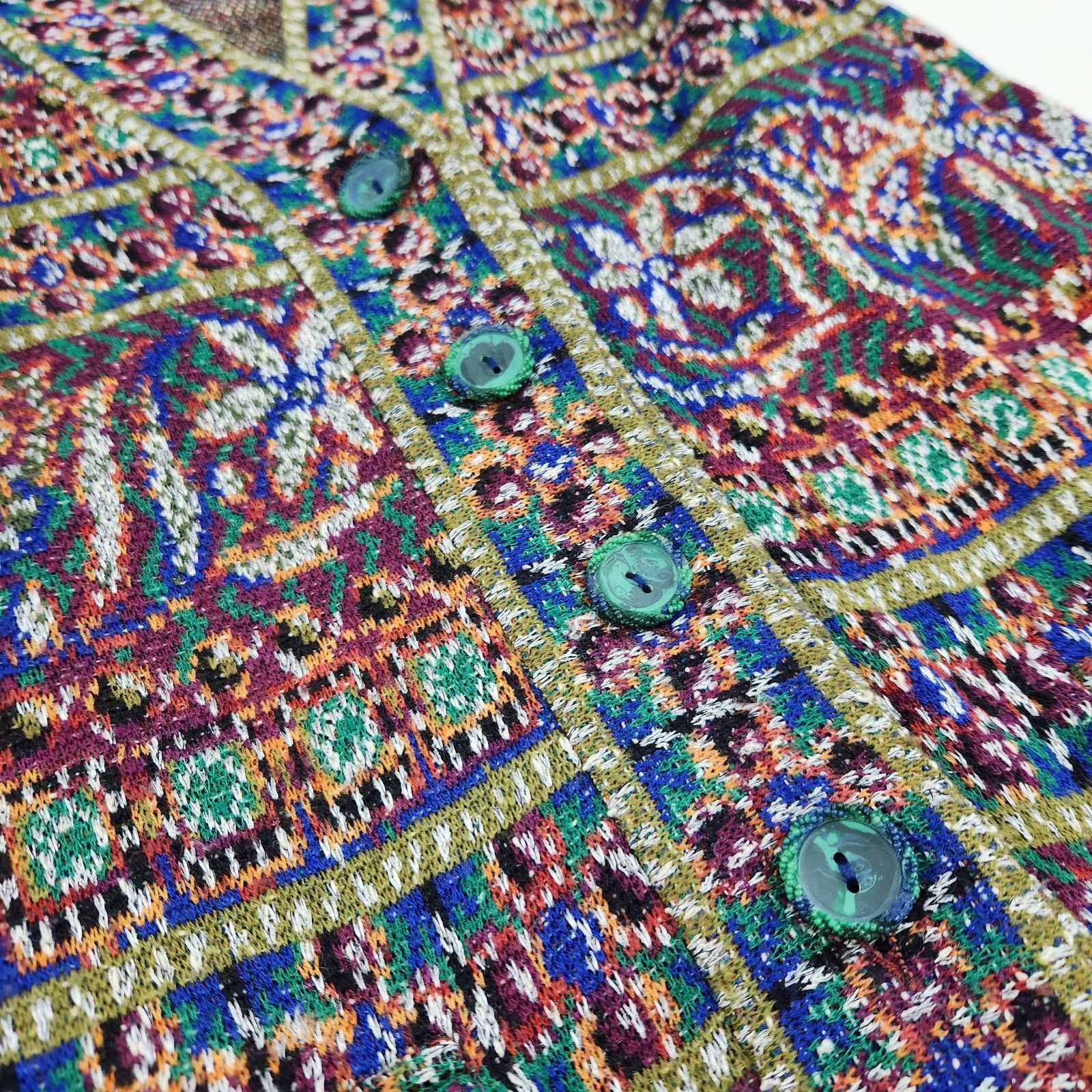 美品 MISSONI ロングコート ニット 総柄 オレンジタグ マルチ 美品 MISSONI ロングコート ニット 総柄 オレンジタグ マルチ