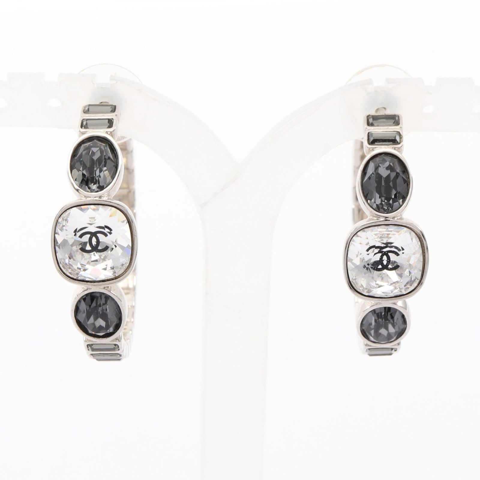 シャネル CHANEL ピアス ココマーク フープ シルバー ステンレス 