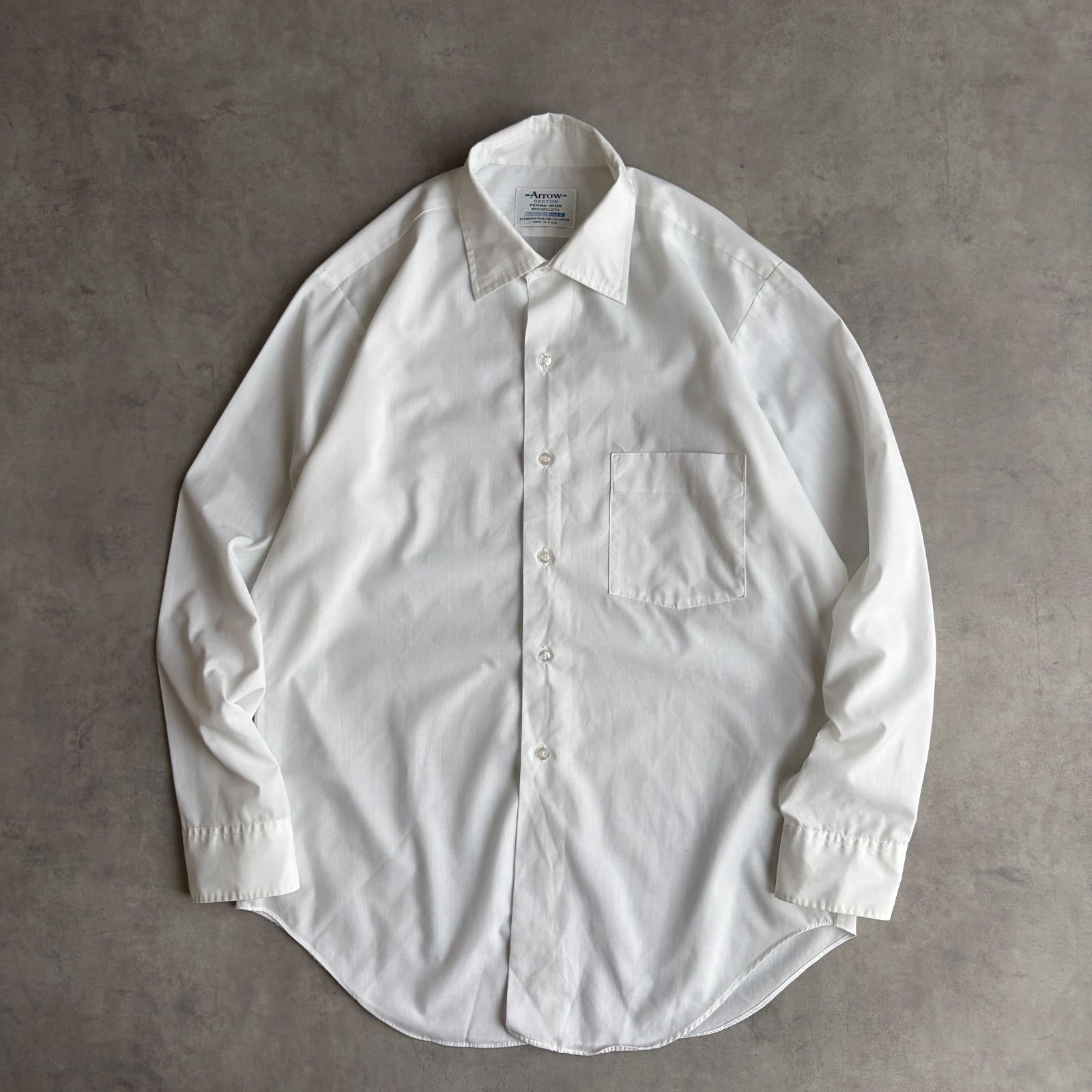 ARROW アロー　USA製 長袖　60s 70s ワイシャツ メンズ Tシャツ/カットソー(七分/長袖)