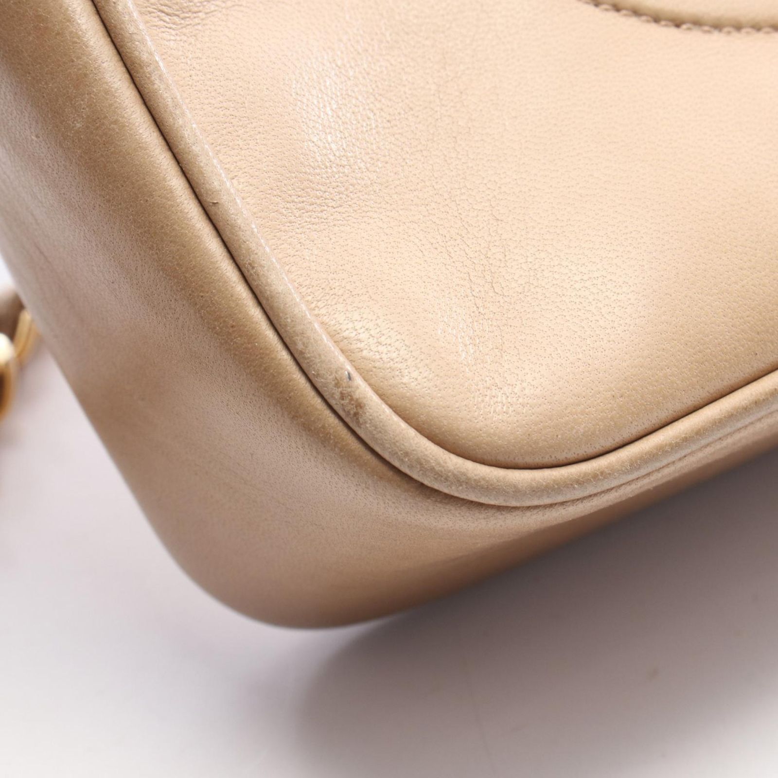 シャネル CHANEL ショルダーバッグ ベージュ ラムスキン（羊革） ココ 