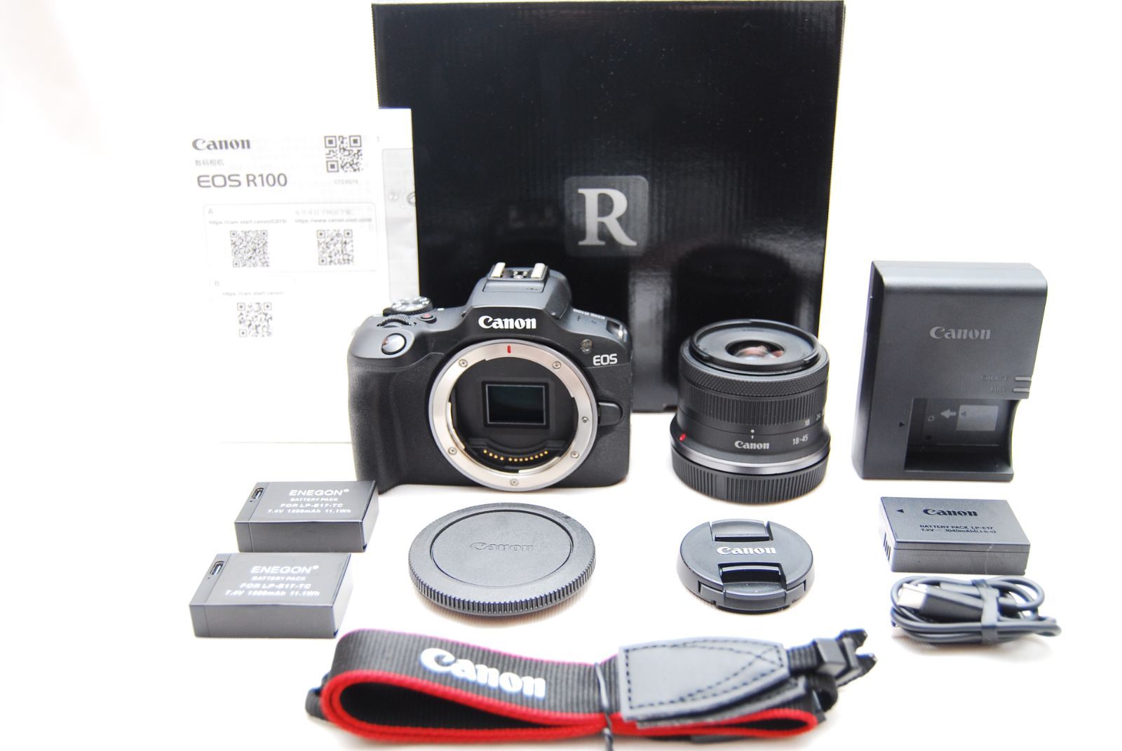 ☆美品 Canon EOS R100 標準ズームレンズキットRF-S18-45㎜ 予備 ☆美品 Canon EOS R100 標準ズームレンズキットRF-S18-45㎜ 予備