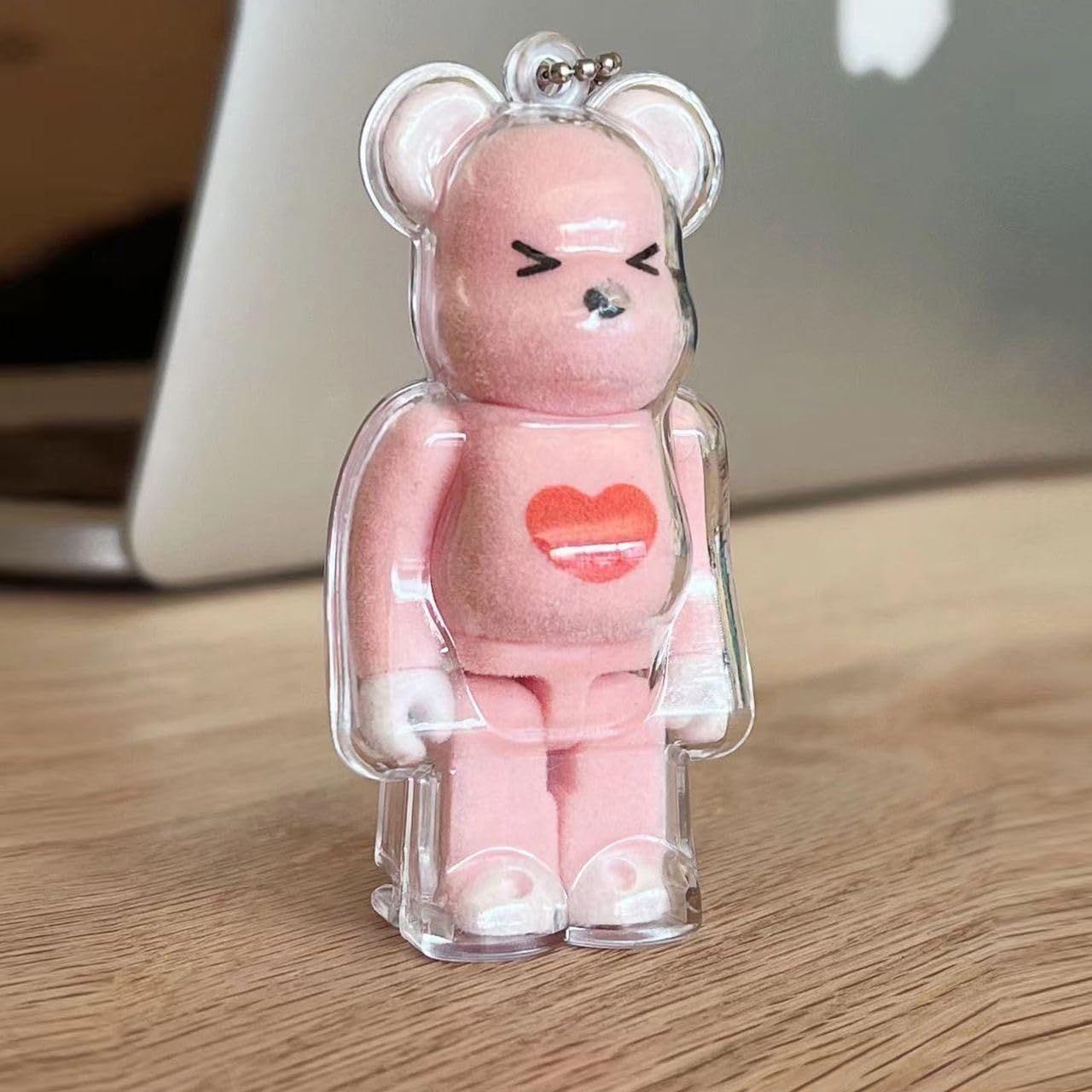 4個】ベアブリック クリアケース キーホルダー BE@RBRICK 100% 保護