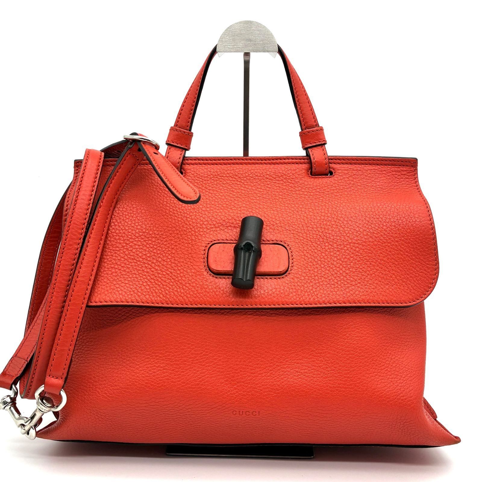 美品 GUCCI グッチ バンブー デイリー ハンドバッグ ショルダーバッグ 