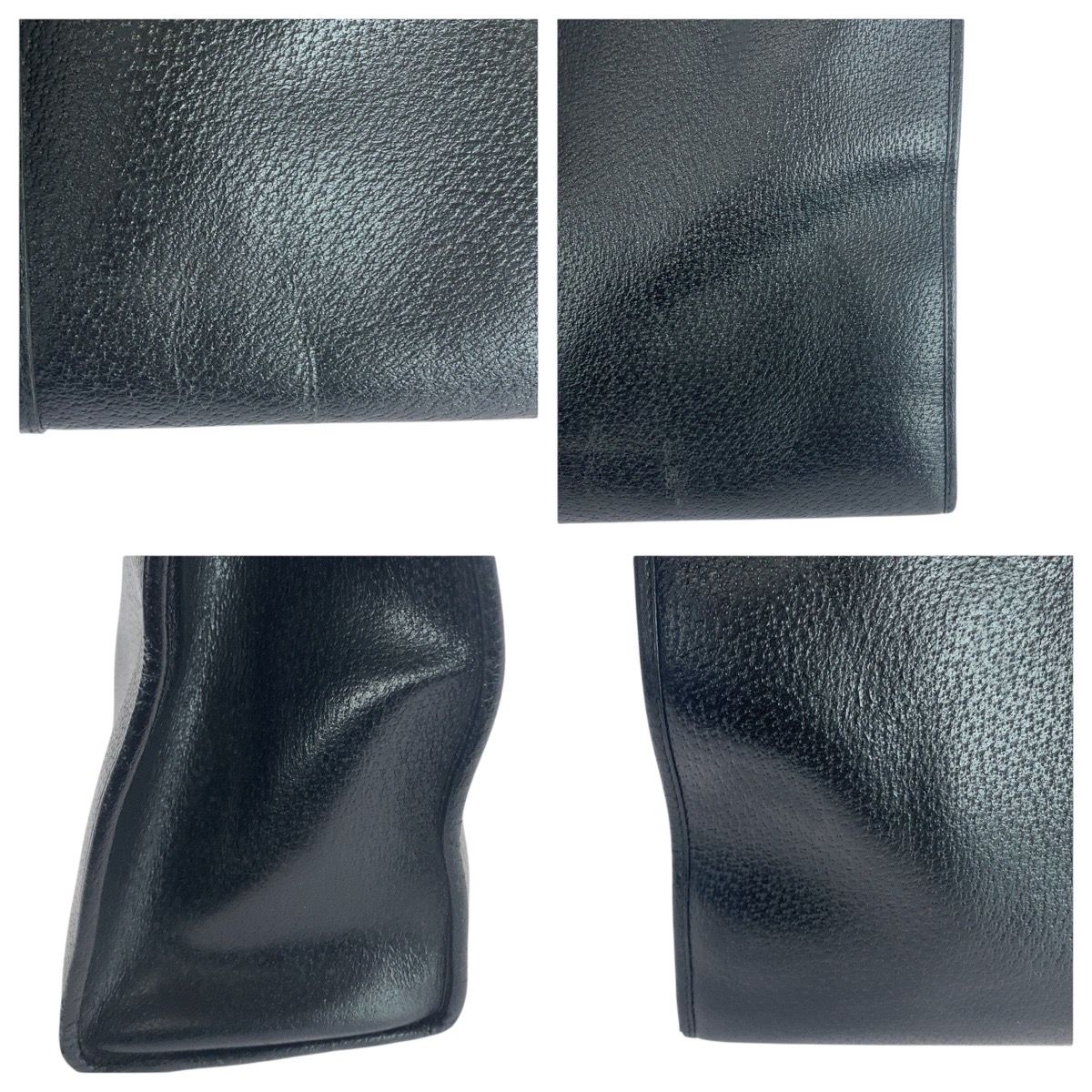 GUCCI グッチ ジャッキー ブラック 黒 シルバー金具 レザー 002 1074