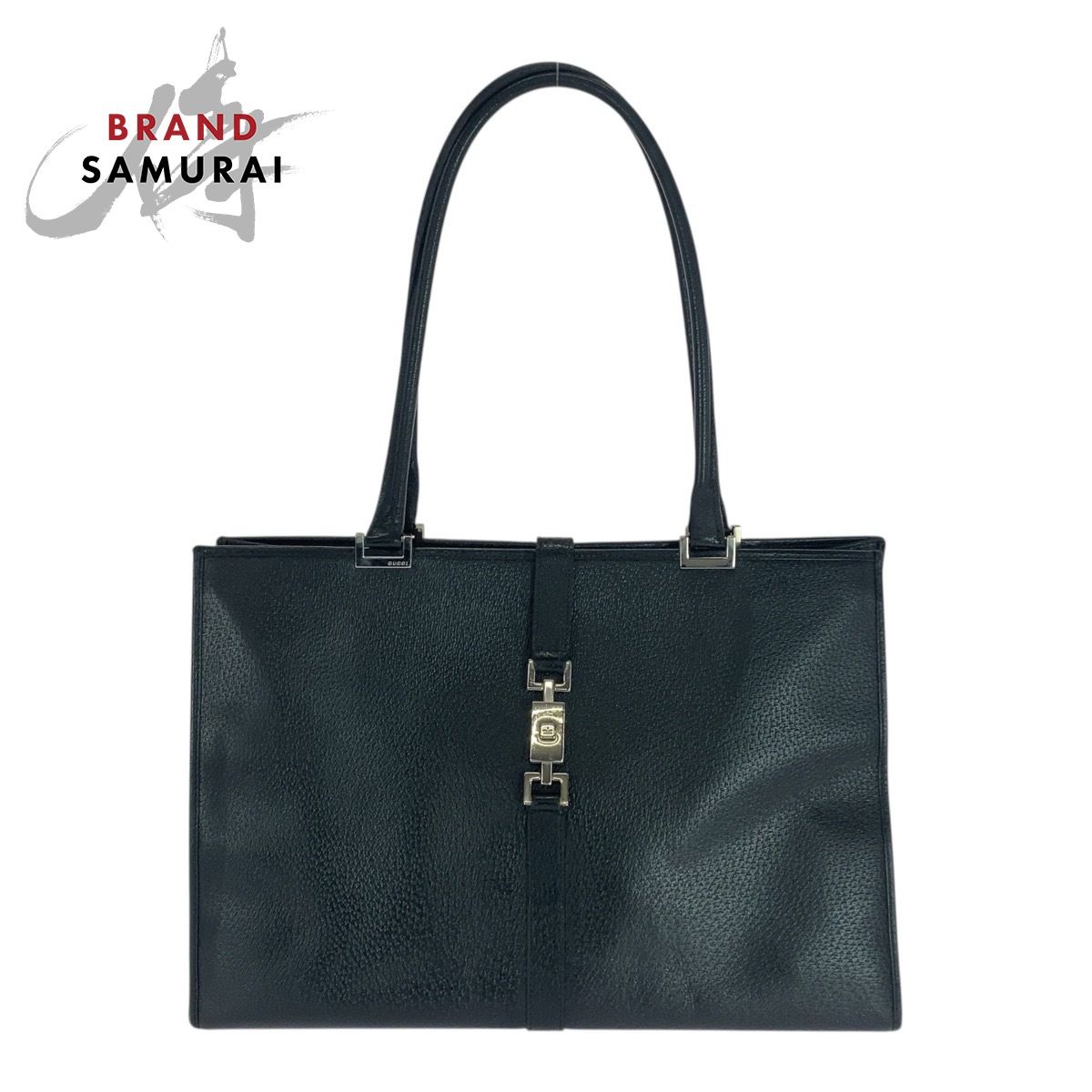 GUCCI グッチ ジャッキー ブラック 黒 シルバー金具 レザー 002 1074