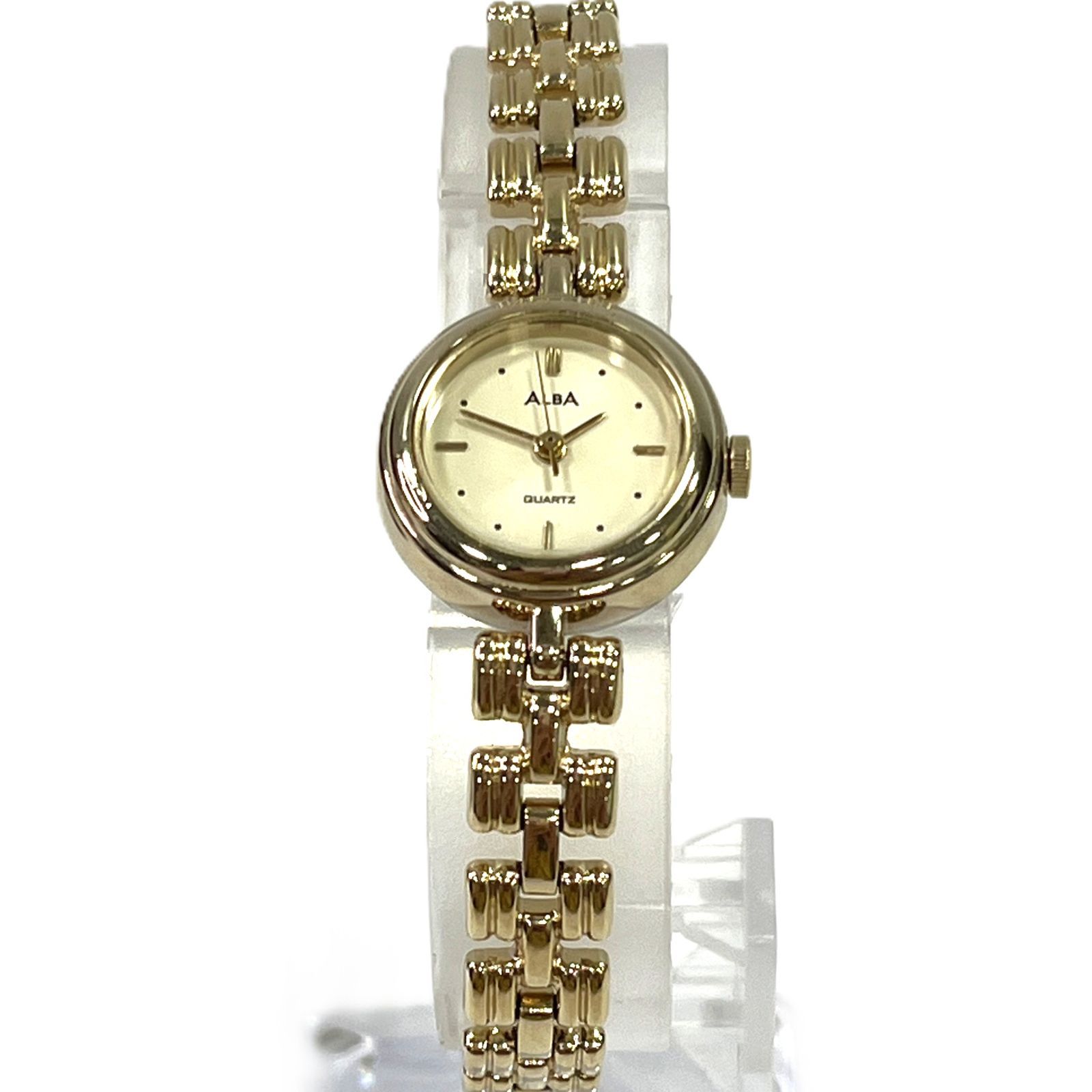 現状品】SEIKO セイコー ALBA アルバ V231-022A レディース ゴールド 