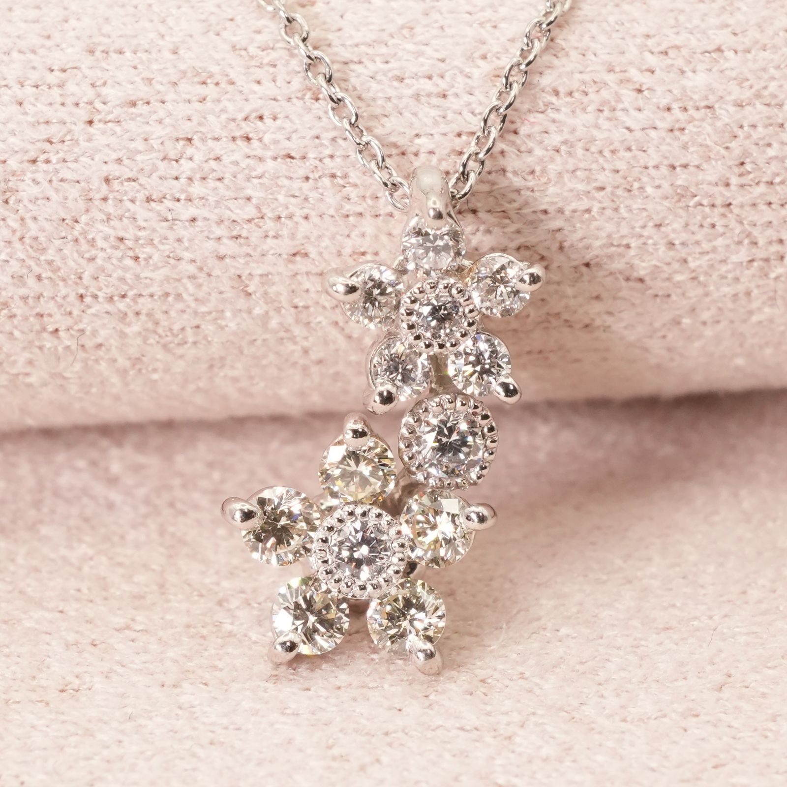 STAR JEWELRY スタージュエリー ダイヤ0.35ctフラワーネックレス スタージュエリー ダイヤ 0.35ct フラワー ネックレス/24-4073 - メルカリ