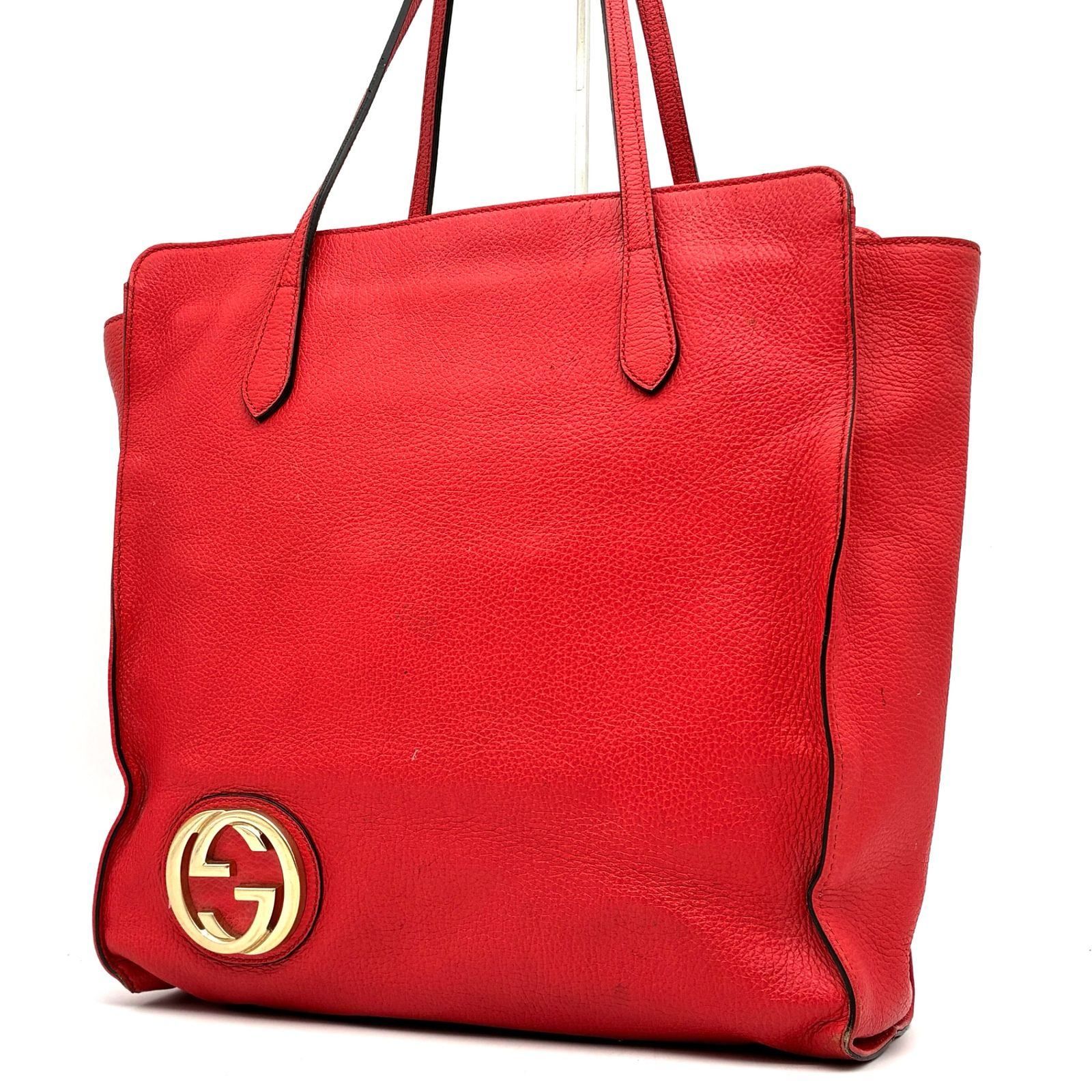 美品 GUCCI グッチ ソーホー トートバッグ ハンドバッグ レザー 本革 