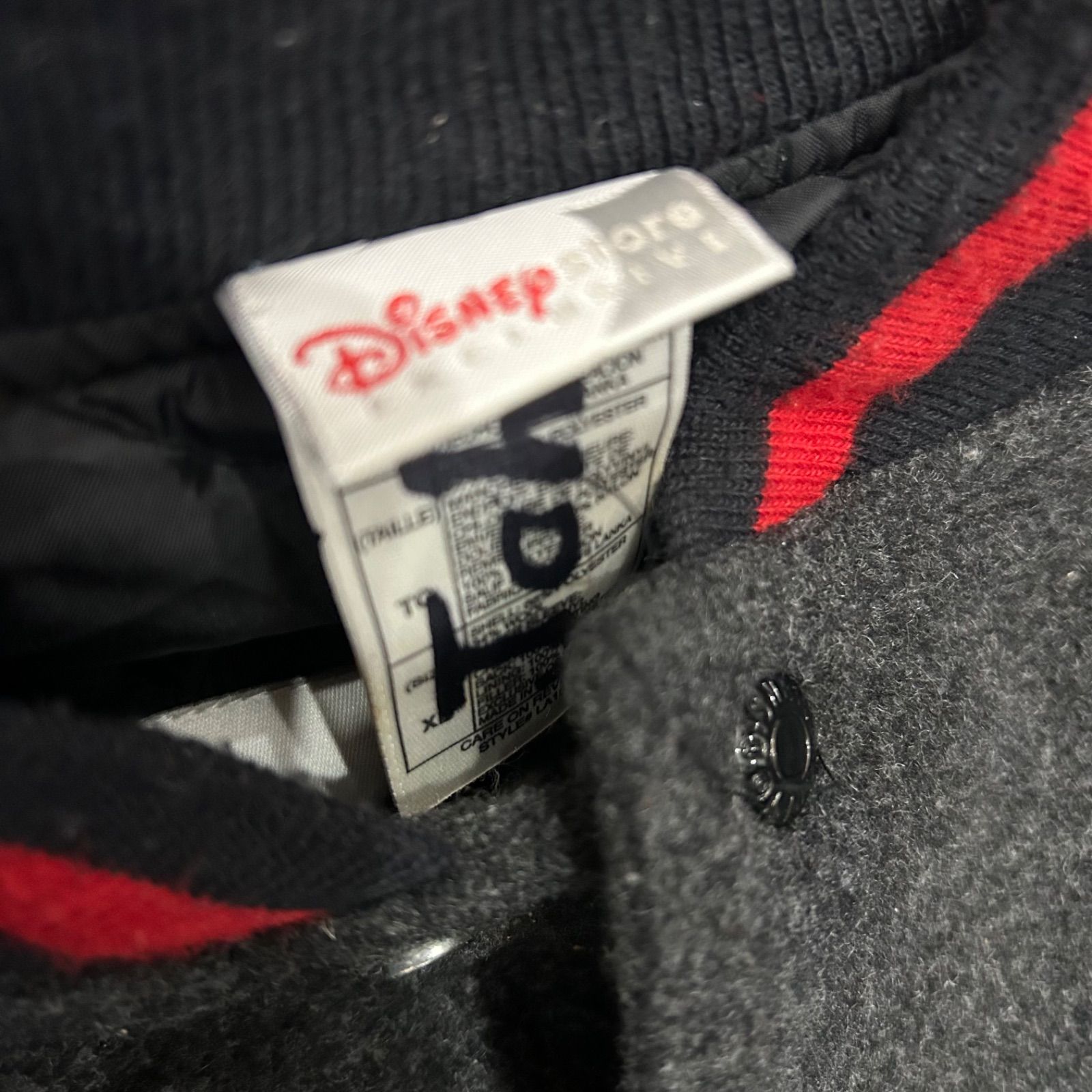 90s Disney leather stadium jacket ディズニー レザージャケット 