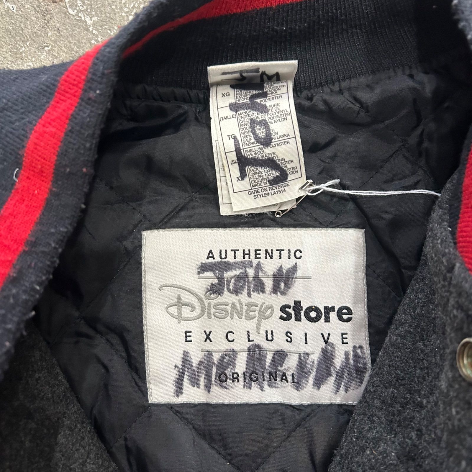 90s Disney leather stadium jacket ディズニー レザージャケット 