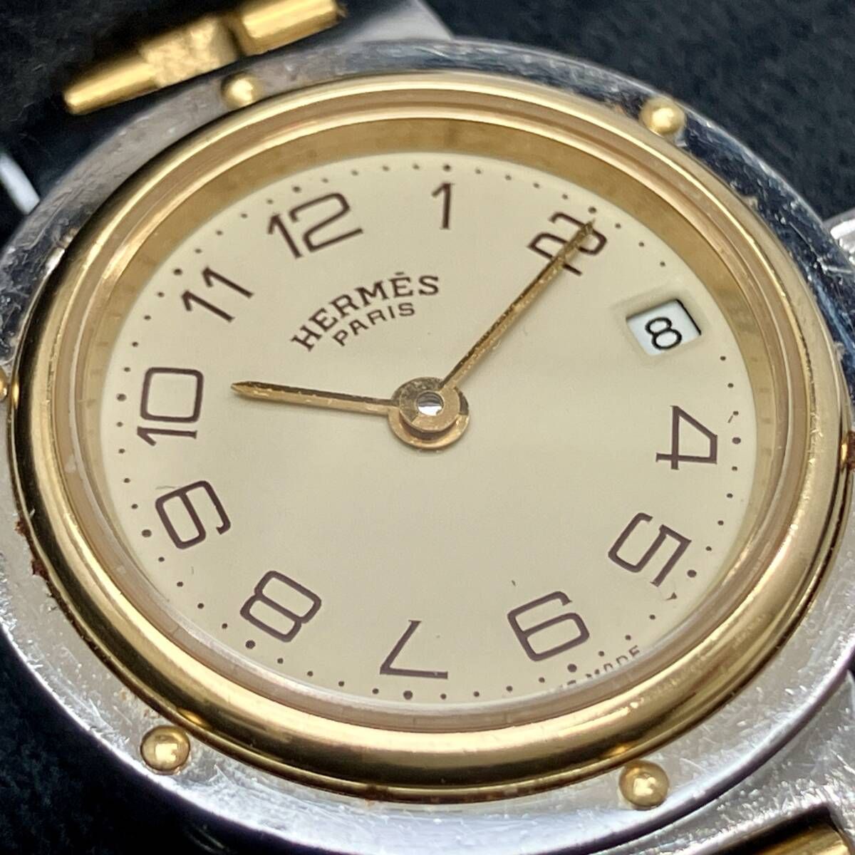 ジャンク HERMES エルメス クリッパー クォーツ レディース 腕時計