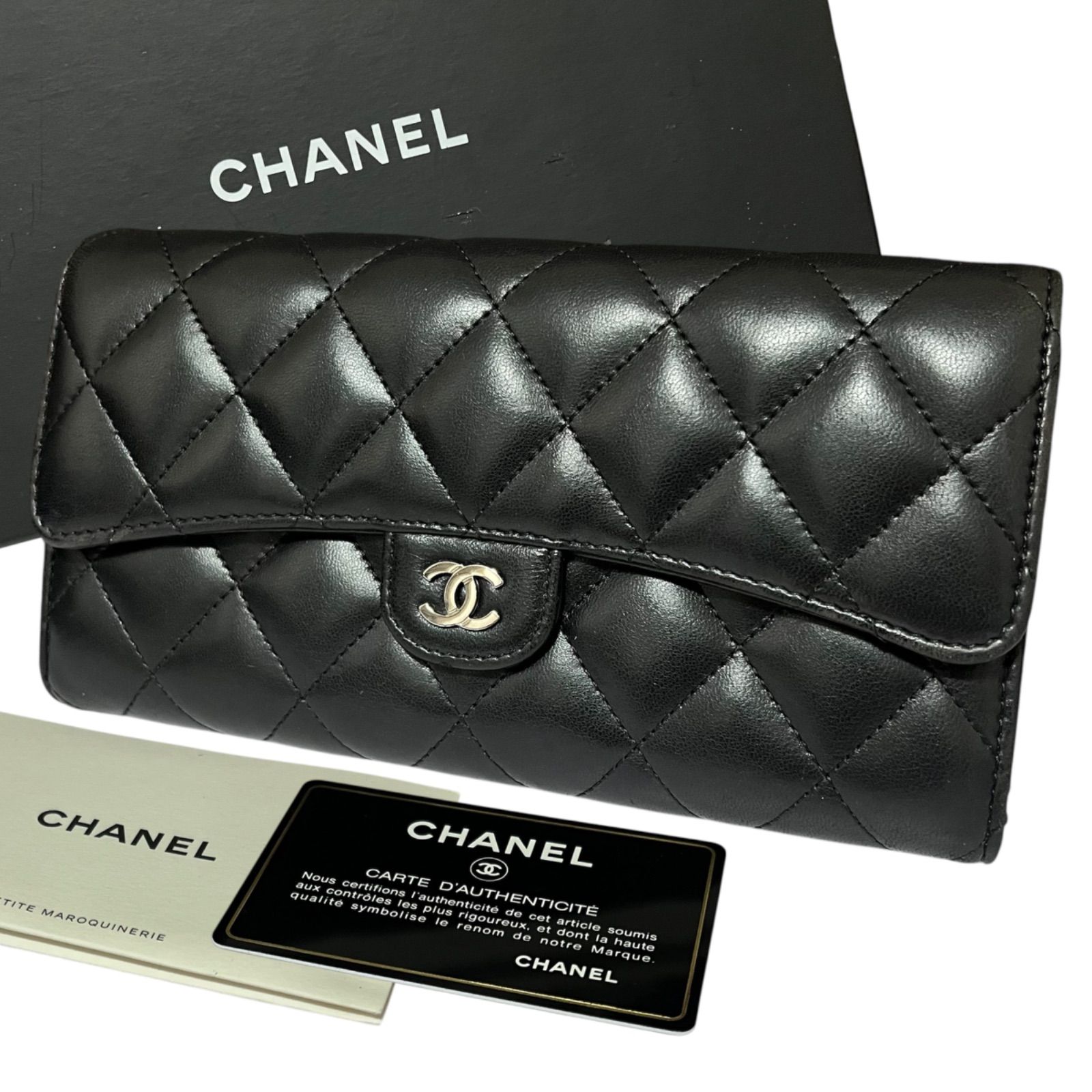 CHANEL ラムスキン 三つ折り財布・長財布 フラップタイプブ 【公式通販】