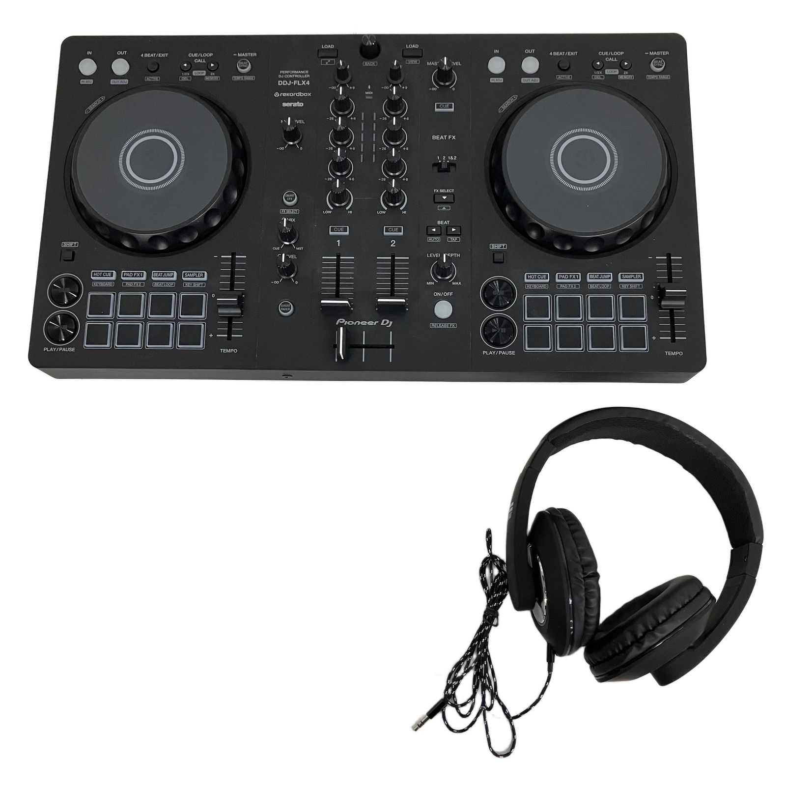 Pioneer DJ DDJ-FLX4 2ch DJコントローラー ヘッドホンセット Pioneer DJ DDJ-FLX4 2ch DJコントローラー ヘッドホンセット