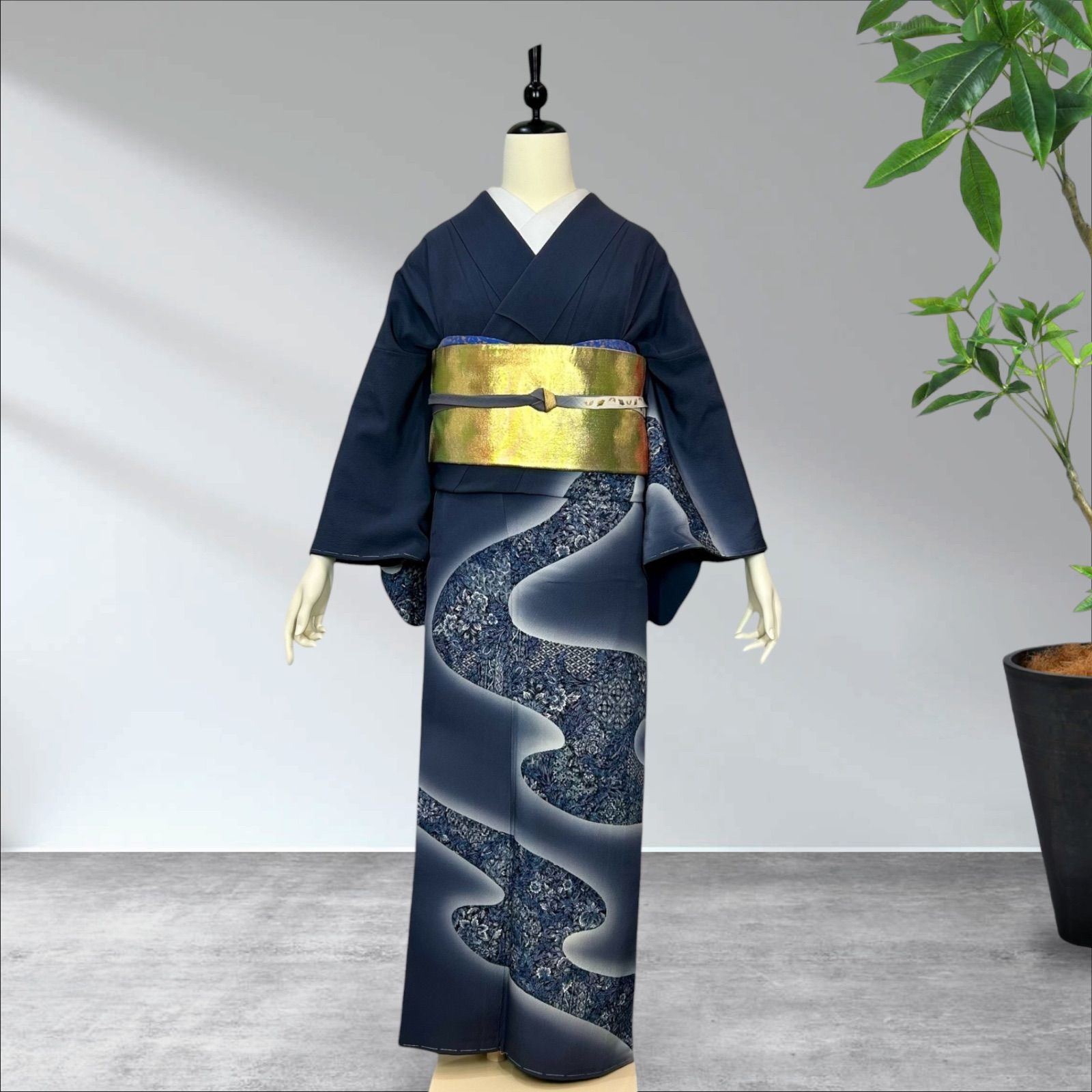 訪問着 着物 しつけ糸付き美品 - メルカリ