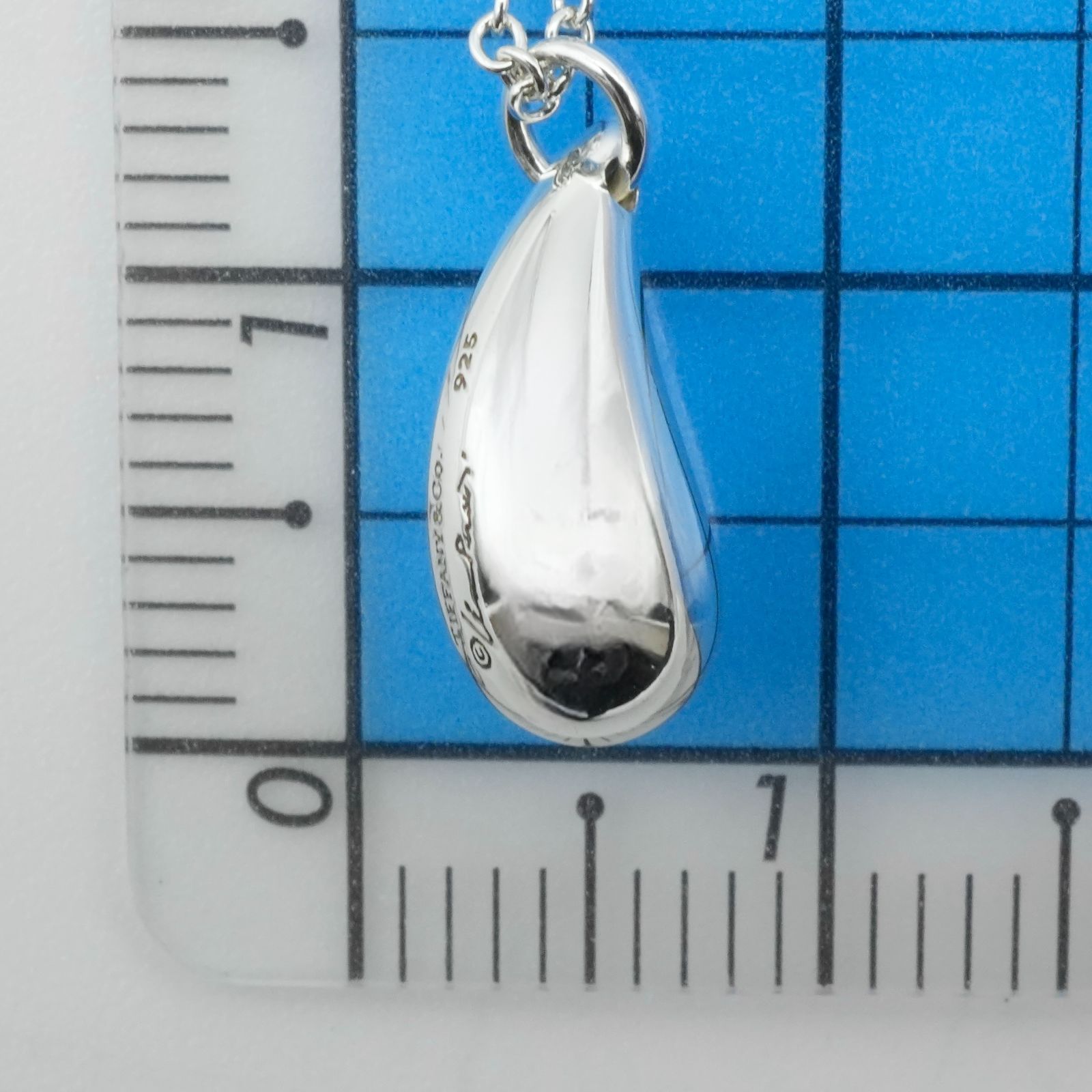 極美品 ティファニー ティアドロップ ペンダント ネックレス/25-533S 
