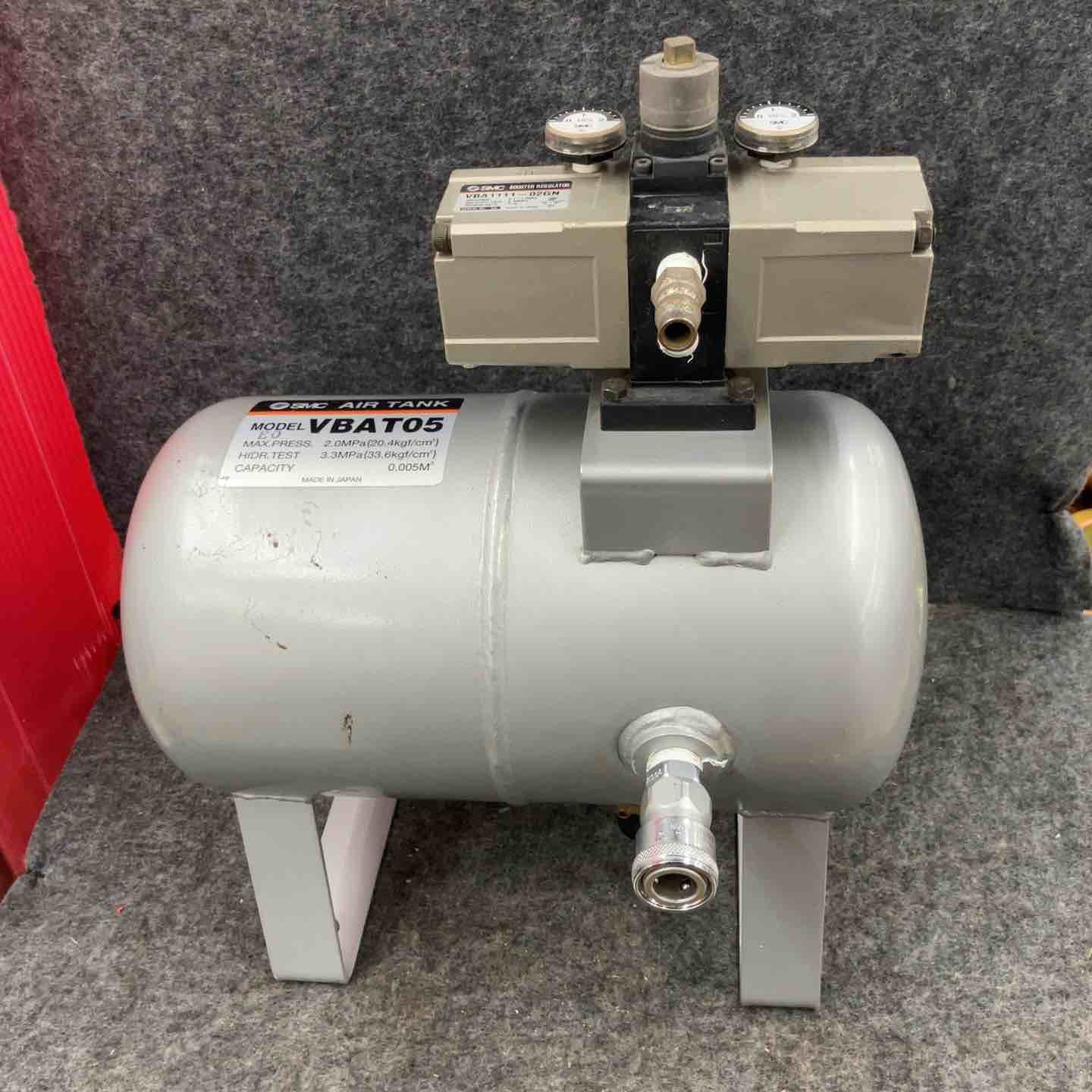 増圧弁 smc 美品 SMC エアタンク 増圧弁付 VBAT10A1-SV VBA11A-N02GN 
