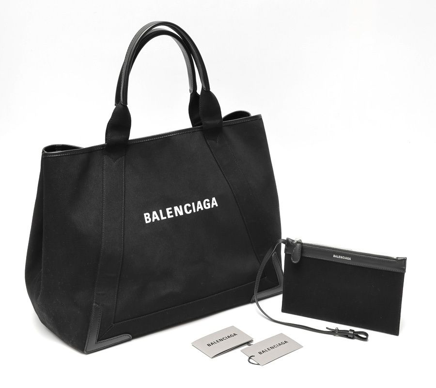 極美品✨ バレンシアガ ネイビーカバス M ブラック バレンシアガ / BALENCIAGA ネイビーカバス M / トートバッグ 339936