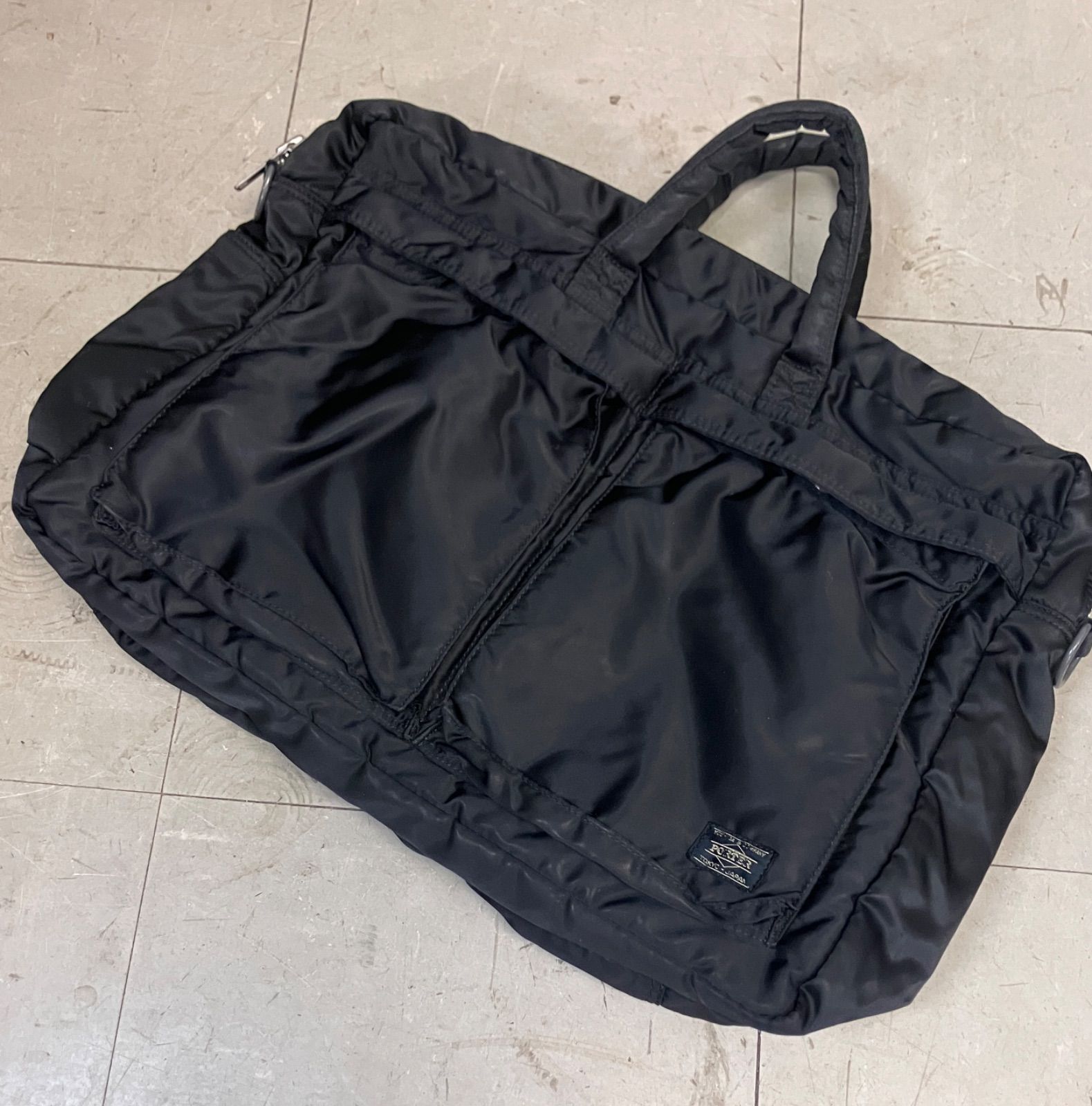 PORTER TANKER 2WAY BRIEFCASE PORTER TANKER DUFFLE BAG BLACK ORANGE