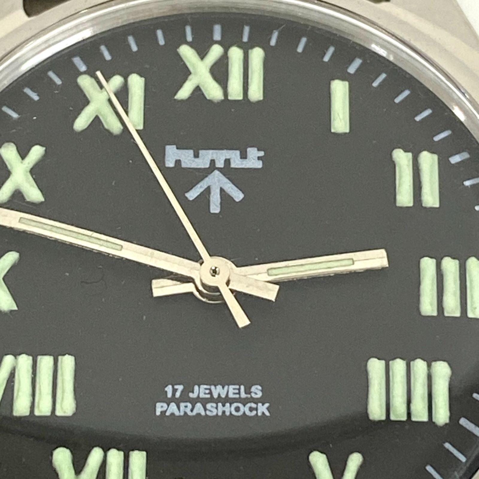hmt Jawan 英国軍タイプ ミリタリーウォッチ 手巻き 黒文字盤 ブラック 