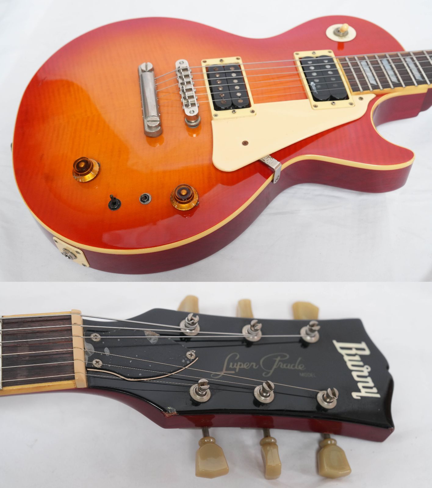 BURNY RLG-55S SUSTAINER搭載 Les paul トラ杢 BURNY RLG-55S SUSTAINER搭載 Les paul トラ杢 【公式通販】