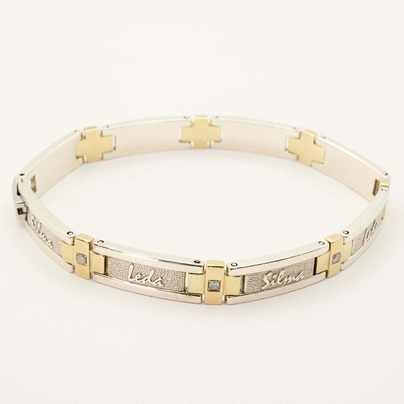 極美品 レダシルマ テニス コンビ di: ダイヤ ブレスレット/25-149M 