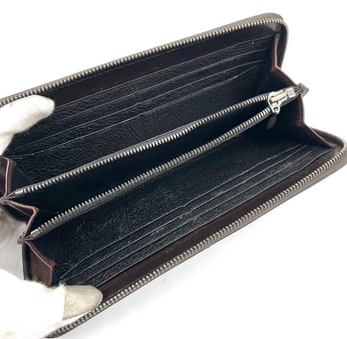 YUHAKU ユハク ブライドルレザー 長財布 ブラウン メンズ ロング