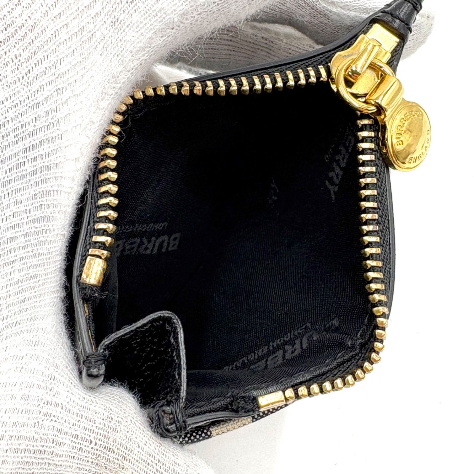 極美品◎Burberry バーバリー ホースチェック ノヴァチェック 三つ折り