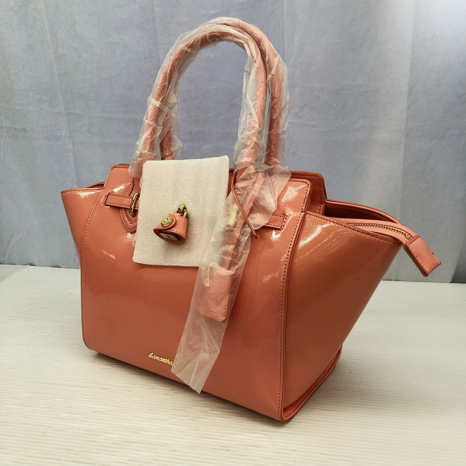 極美品☆COACHコーチ2wayショルダーバッグ レザー ピンクオレンジ