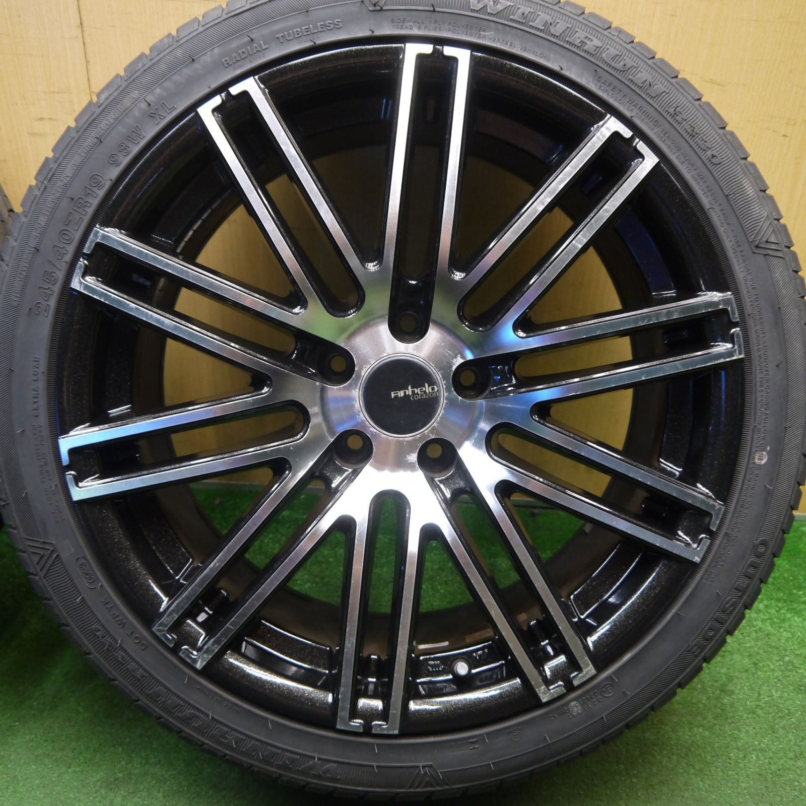 バリ溝！23年！9分☆Anhelo corazon VALDES 245/40R19 ウィンラン R330 