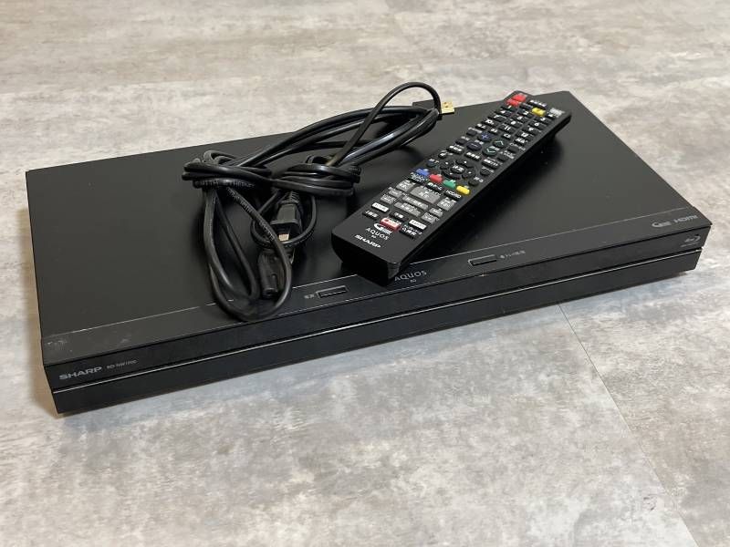 SHARP ブルーレイディスクレコーダー BD-NW1200 18年製 リモコン付