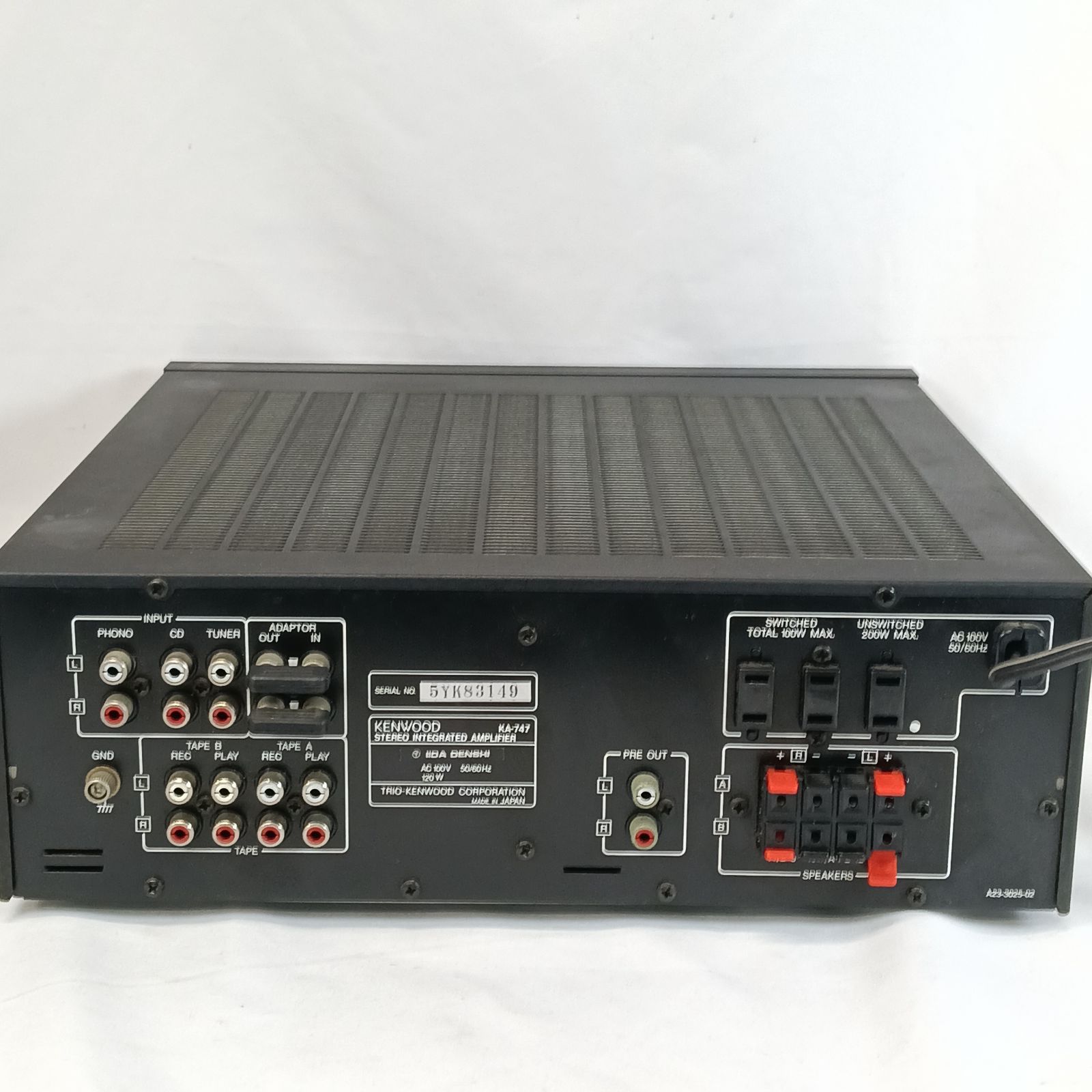 KENWOOD（ケンウッド）KA-747 プリメインアンプ 通電確認済み 当時物