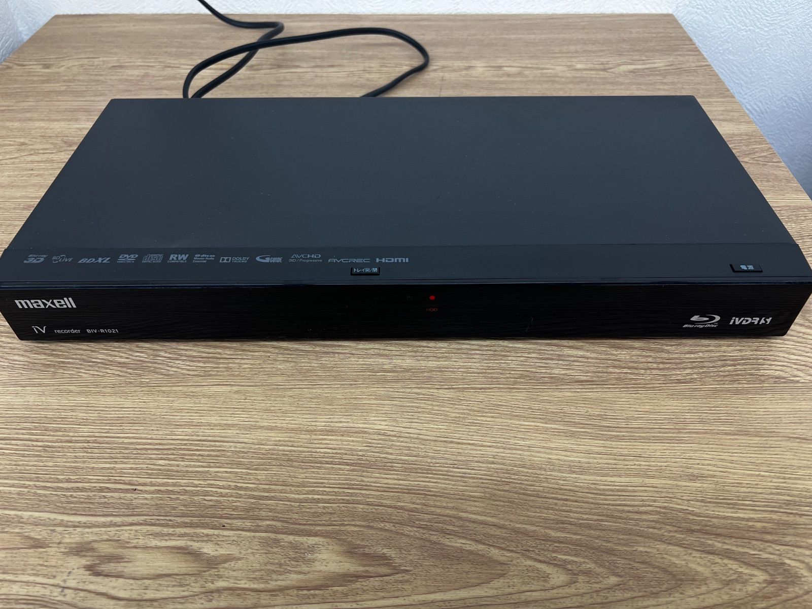 通電確認のみ maxellBIV-R1021ブルーレイディスクレコーダー現状品 2 【通電確認済み・動作未確認】 日立マクセル ブルーレイディスク