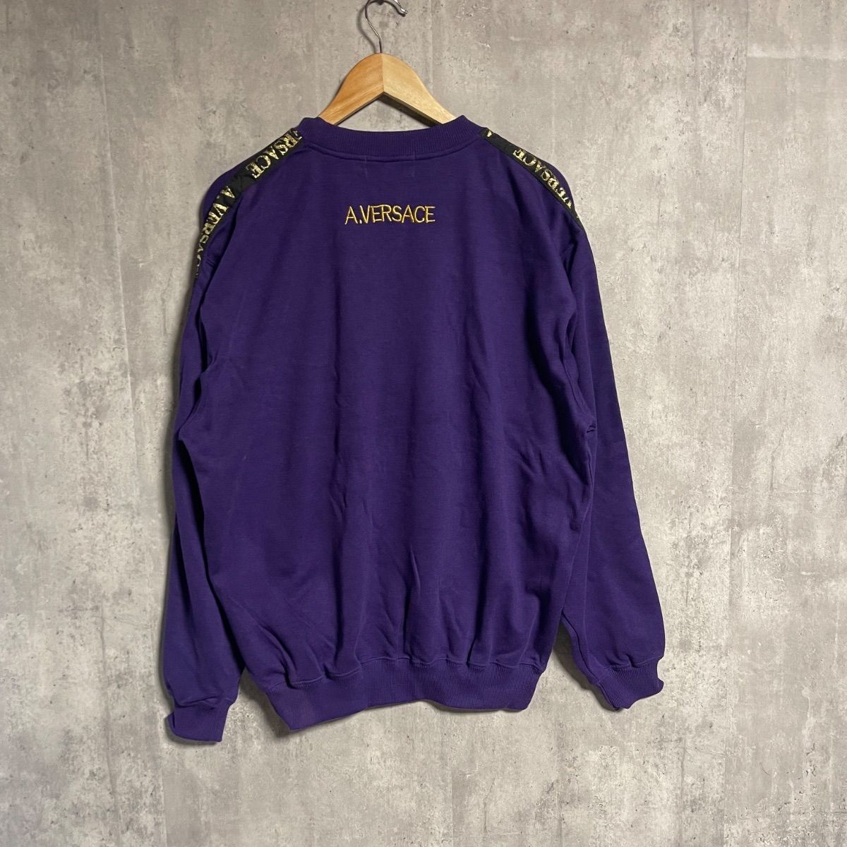希少 90s A.VERSACE ヴェルサーチ スウェット LL 紫 パープル 希少 90s A.VERSACE ヴェルサーチ スウェット LL 紫 パープル