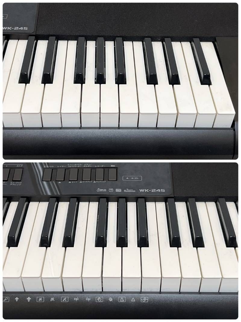 CASIO WK-245 76鍵盤 電子キーボード ペダル・AC付 動作品 CASIO WK