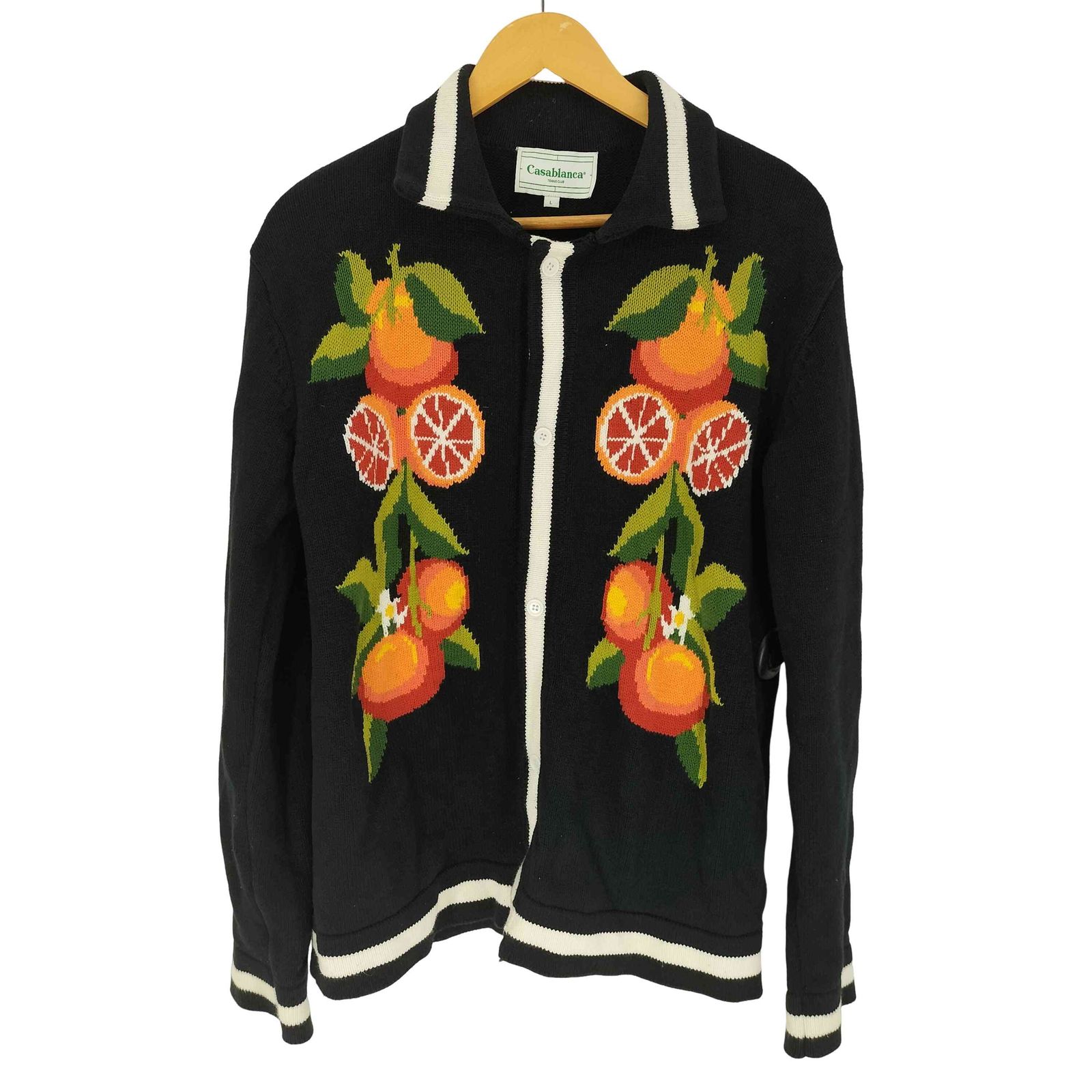 カサブランカ Casablanca Orange Knit Cardigan オレンジ ニット
