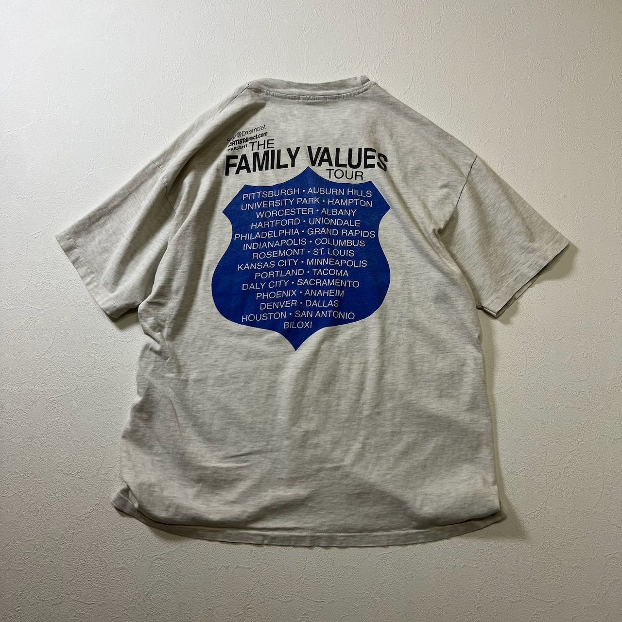90s Korn The Family Values Tour 両面プリント シングルステッチ バン 