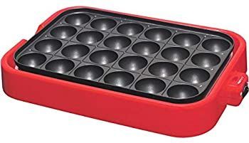 【中古-非常に良い】 山善 たこ焼き器 24穴 着脱プレート式 レッド YOA-240R 1年