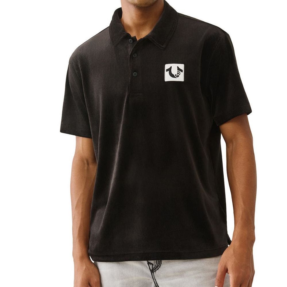 True Religion トゥルーレリジョン S/S Velour Polo 半袖 ベロア 
