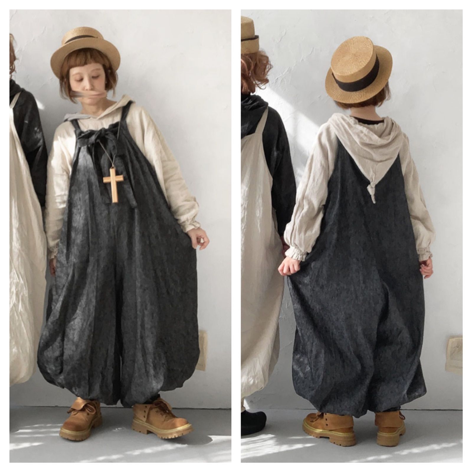 MARCHE' DE SOEUR】美品 ピエロパンツ・サロペット - メルカリ