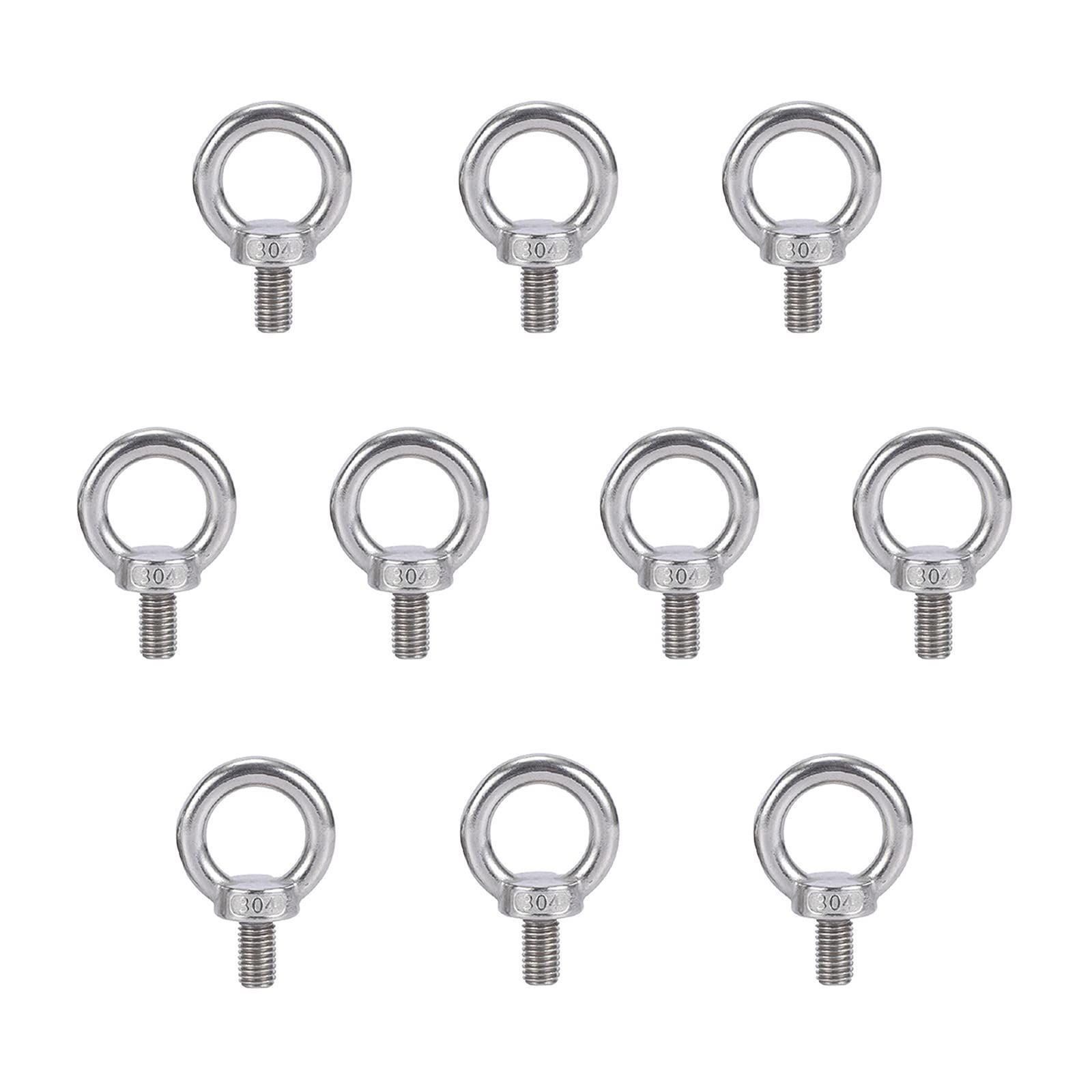 【特価商品】YFFSFDC アイボルト m6 ボルト 10個セット ステンレス製 ボルトセット 吊り下げ 補強 補助 金具 家具