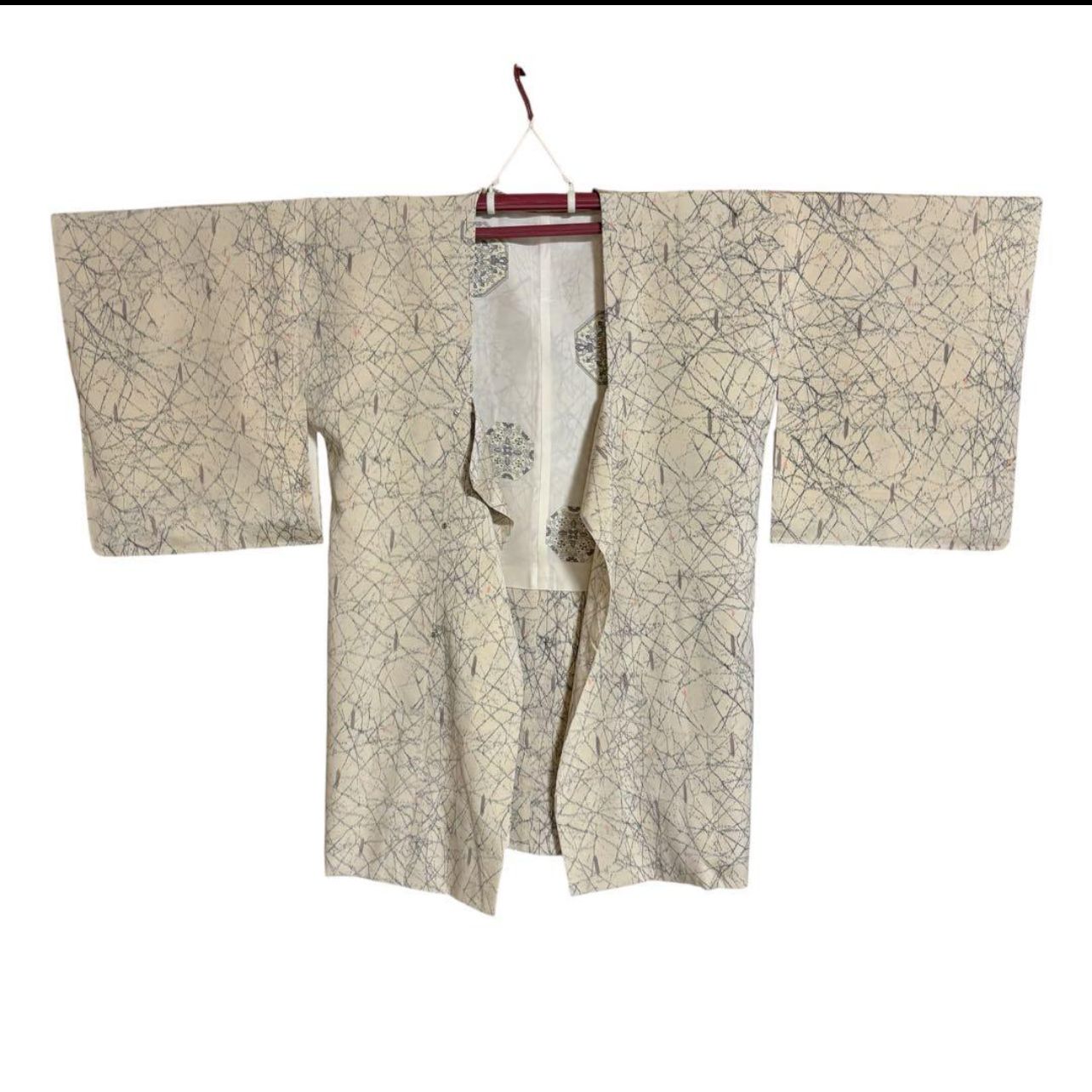 未着用】正絹 道行 コート ロング丈 しつけ付き 上 品白系 裄68 - メルカリ