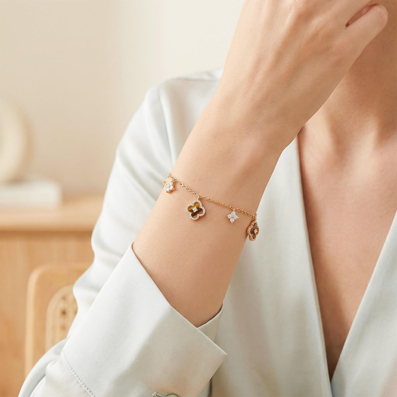 レディース ブレスレット レディース 桜 アクセサリー 「咲夜」 18K 
