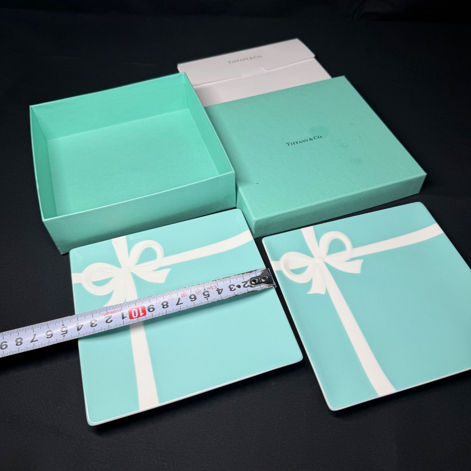F121 Tiffany ティファニー ブルーリボン ブルーボウデザートプレート 