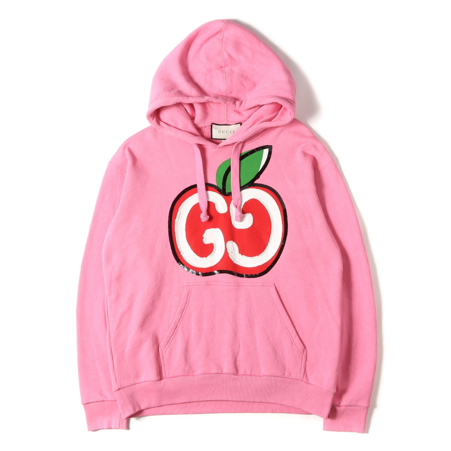 GUCCI グッチ パーカー ピンク サイズ:S | スパンコール GGアップル 