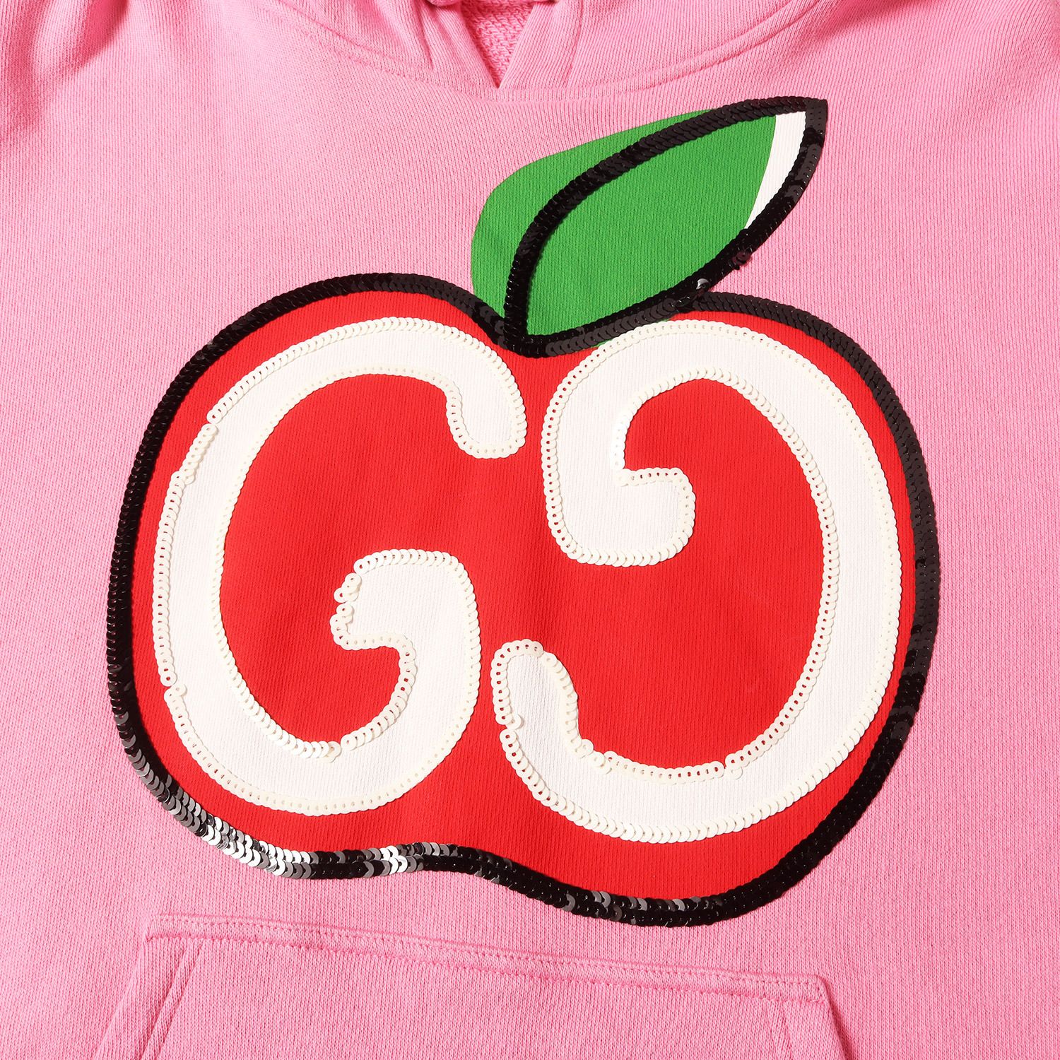 GUCCI グッチ パーカー ピンク サイズ:S | スパンコール GGアップル 