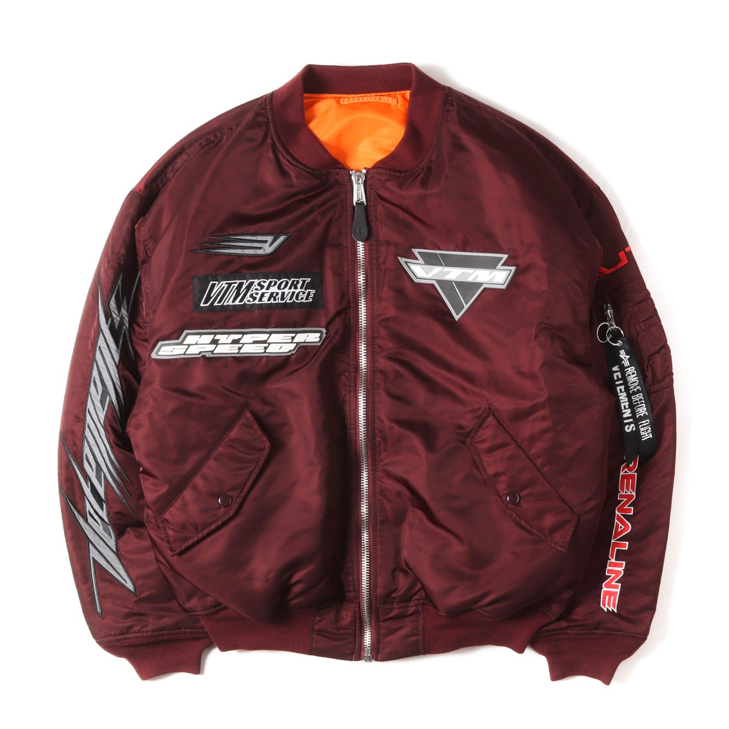 美品】VETEMENTS ヴェトモン ジャケット バーガンディー サイズ:M