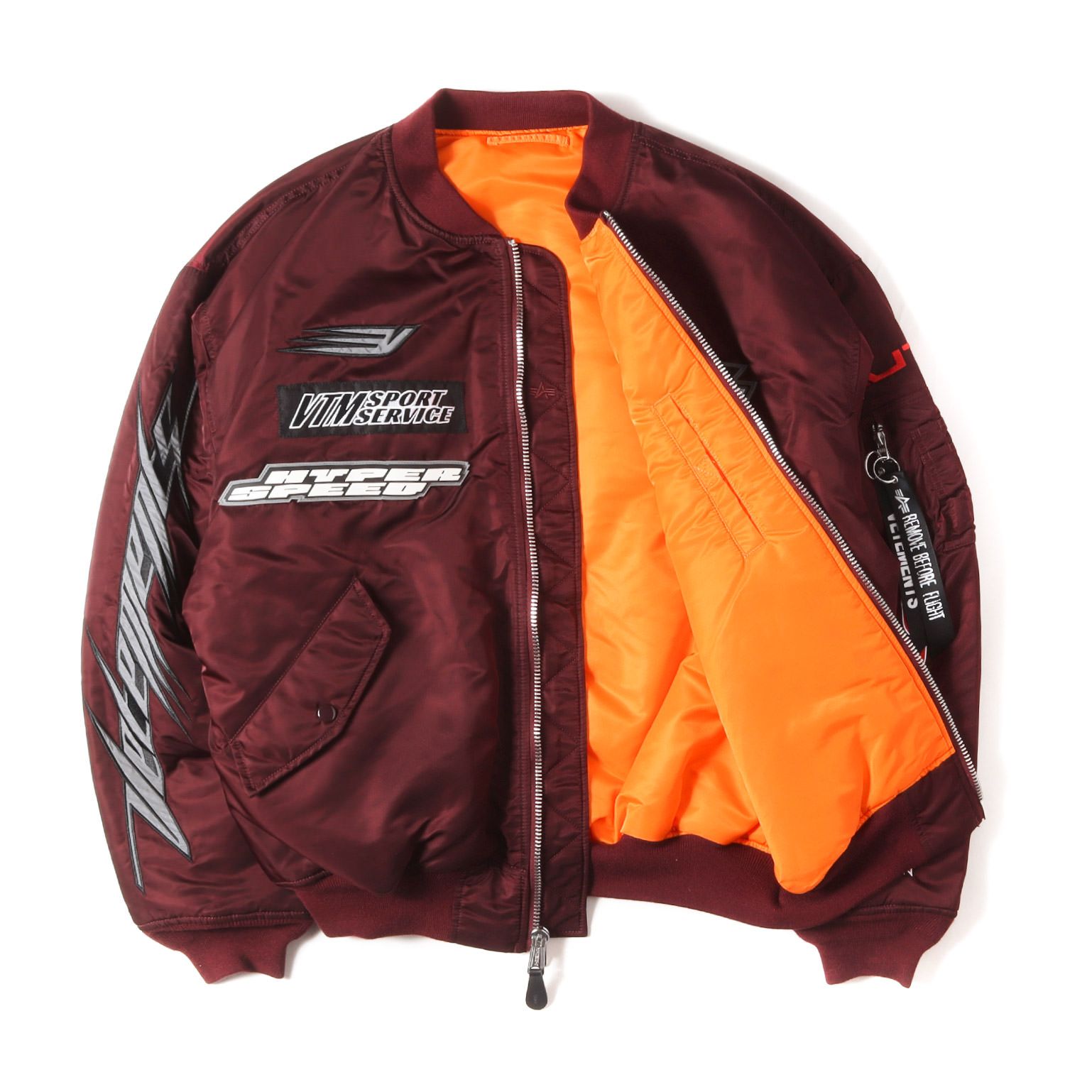 美品】VETEMENTS ヴェトモン ジャケット バーガンディー サイズ:M